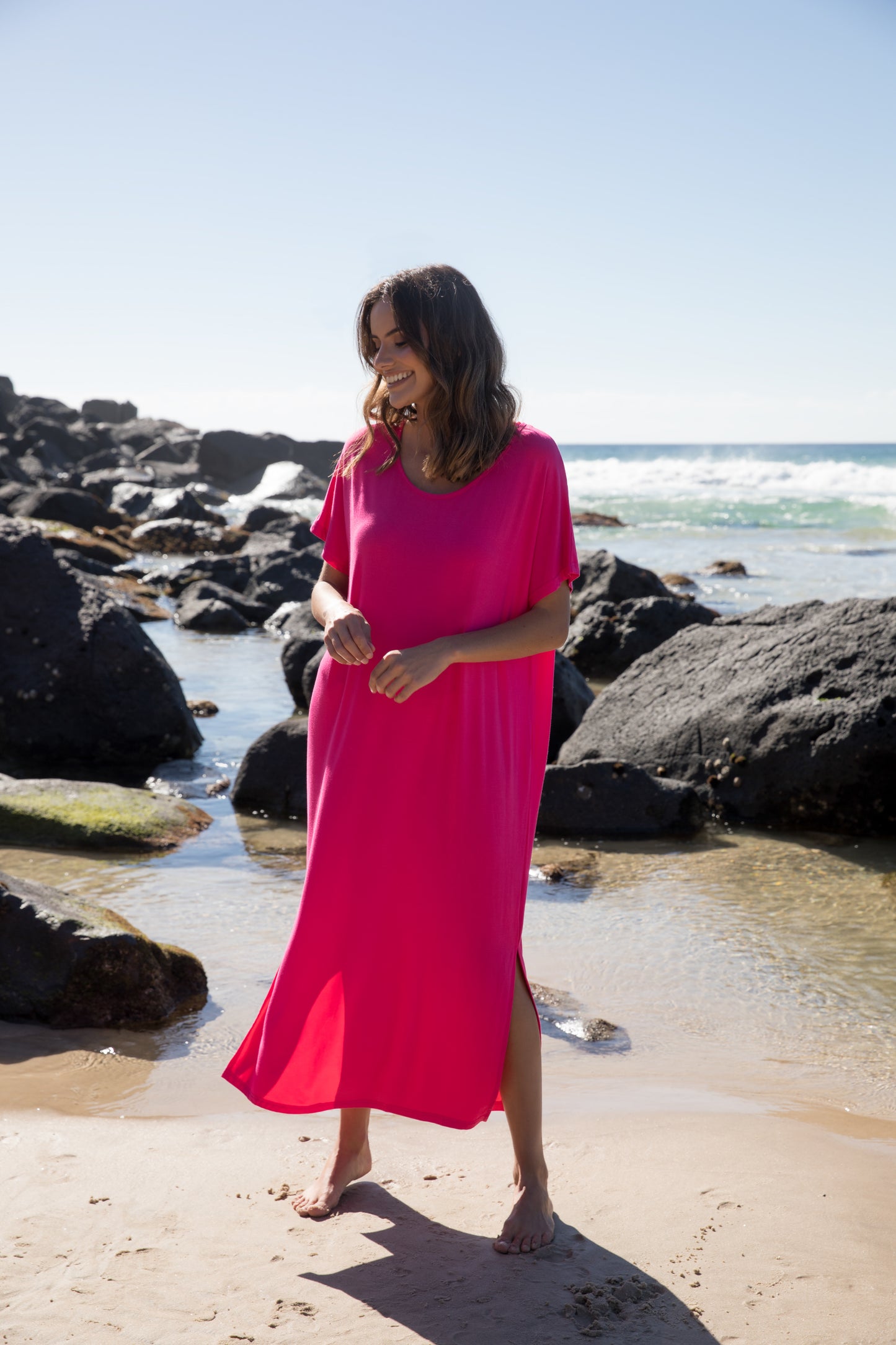 Plus-Sized Pink Dresses | PQ Collection | Destiny Dress in Magenta