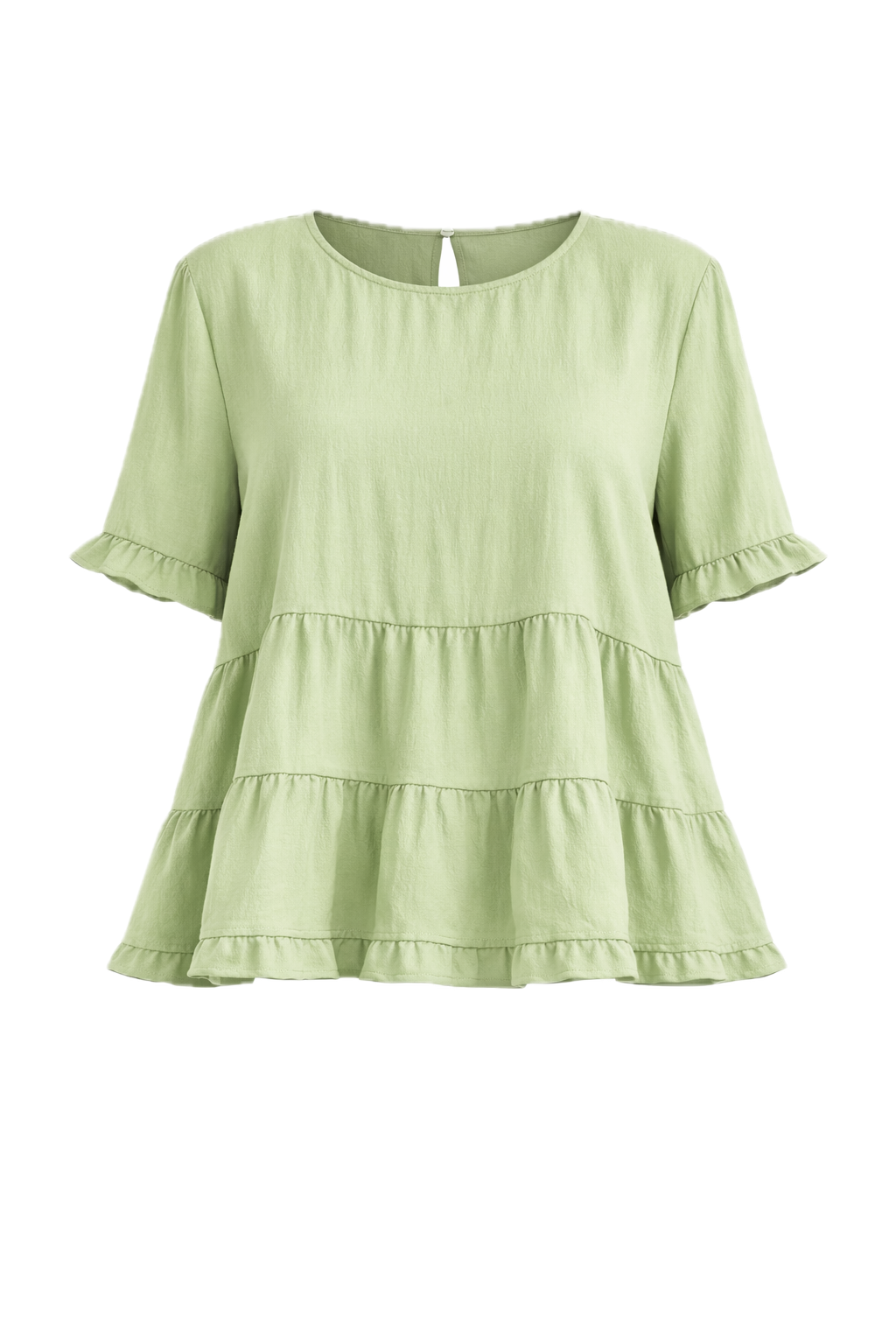 ELLA Lyocell Half Sleeve Shortline/Classic Length Top | Matcha