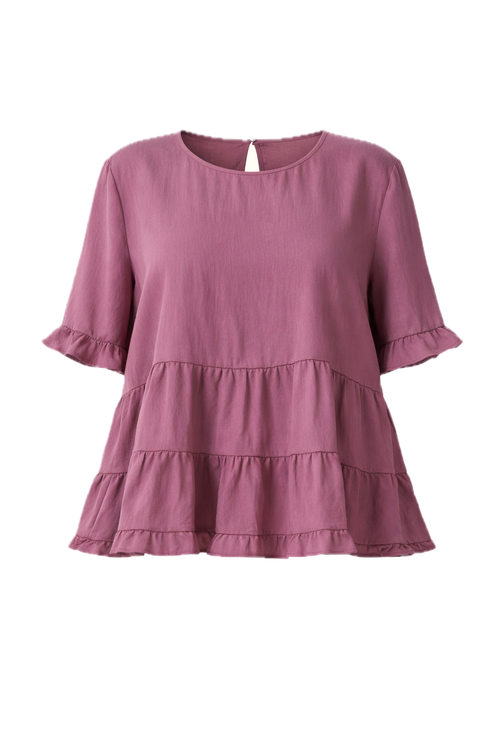 ELLA Lyocell Half Sleeve Shortline/Classic Length Top | Mulberry