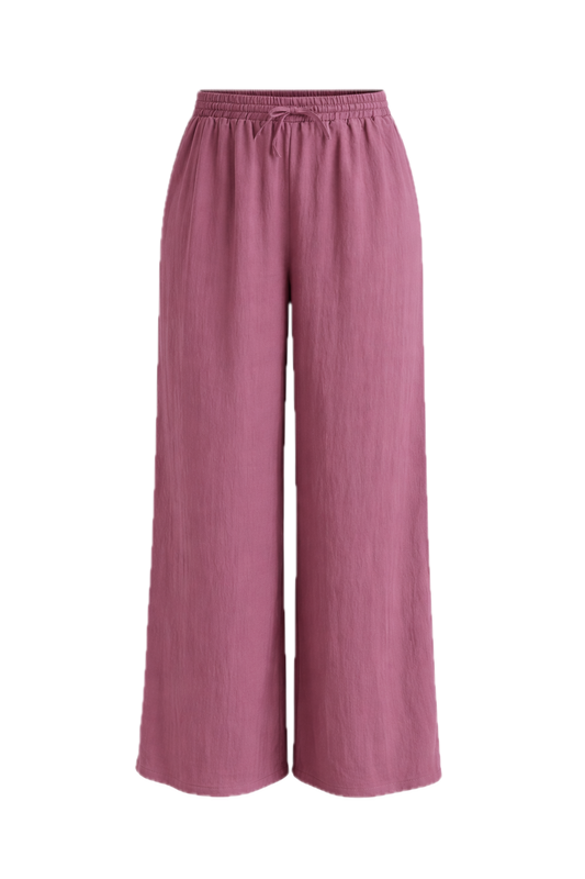 ELLA Lyocell Wide Leg Long Pant | Mulberry