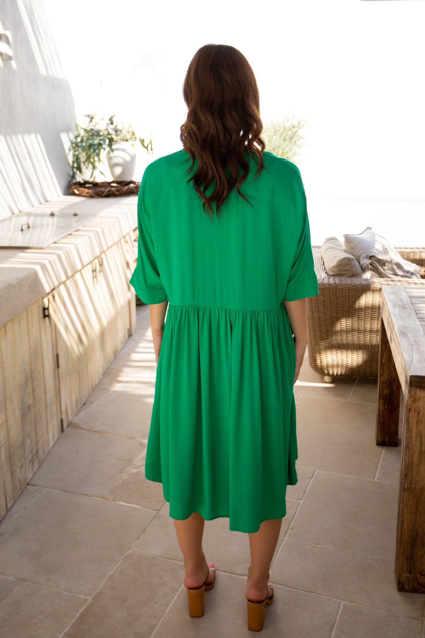 Electra Dress in Electric Green