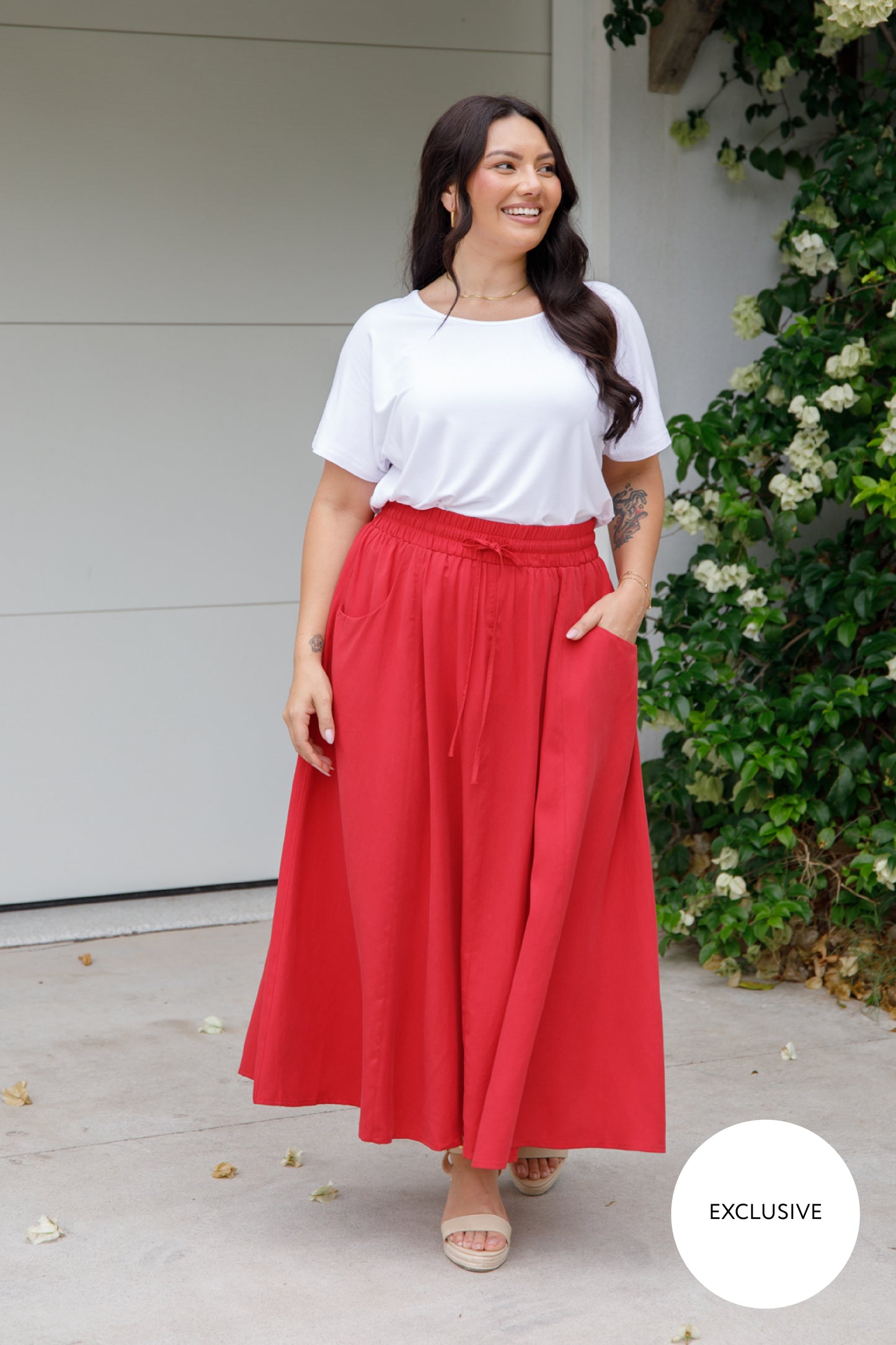 Esme Skirt | Cherry Red