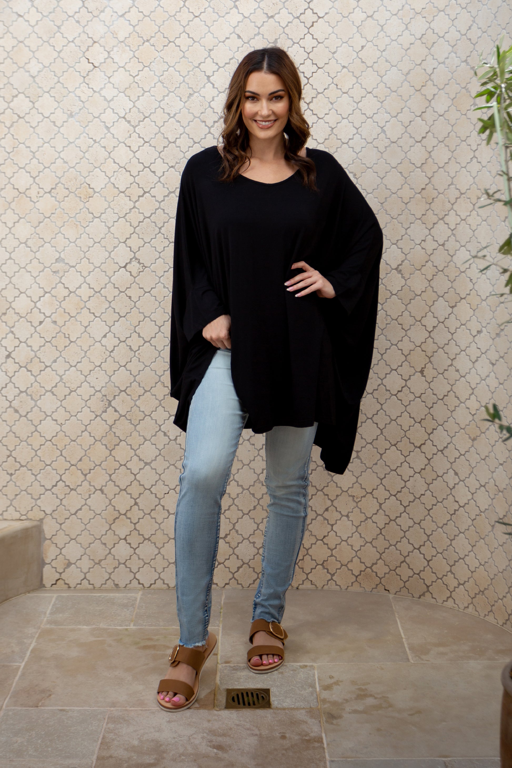 Plus-Sized Black Tops | PQ Collection | Essential Top
