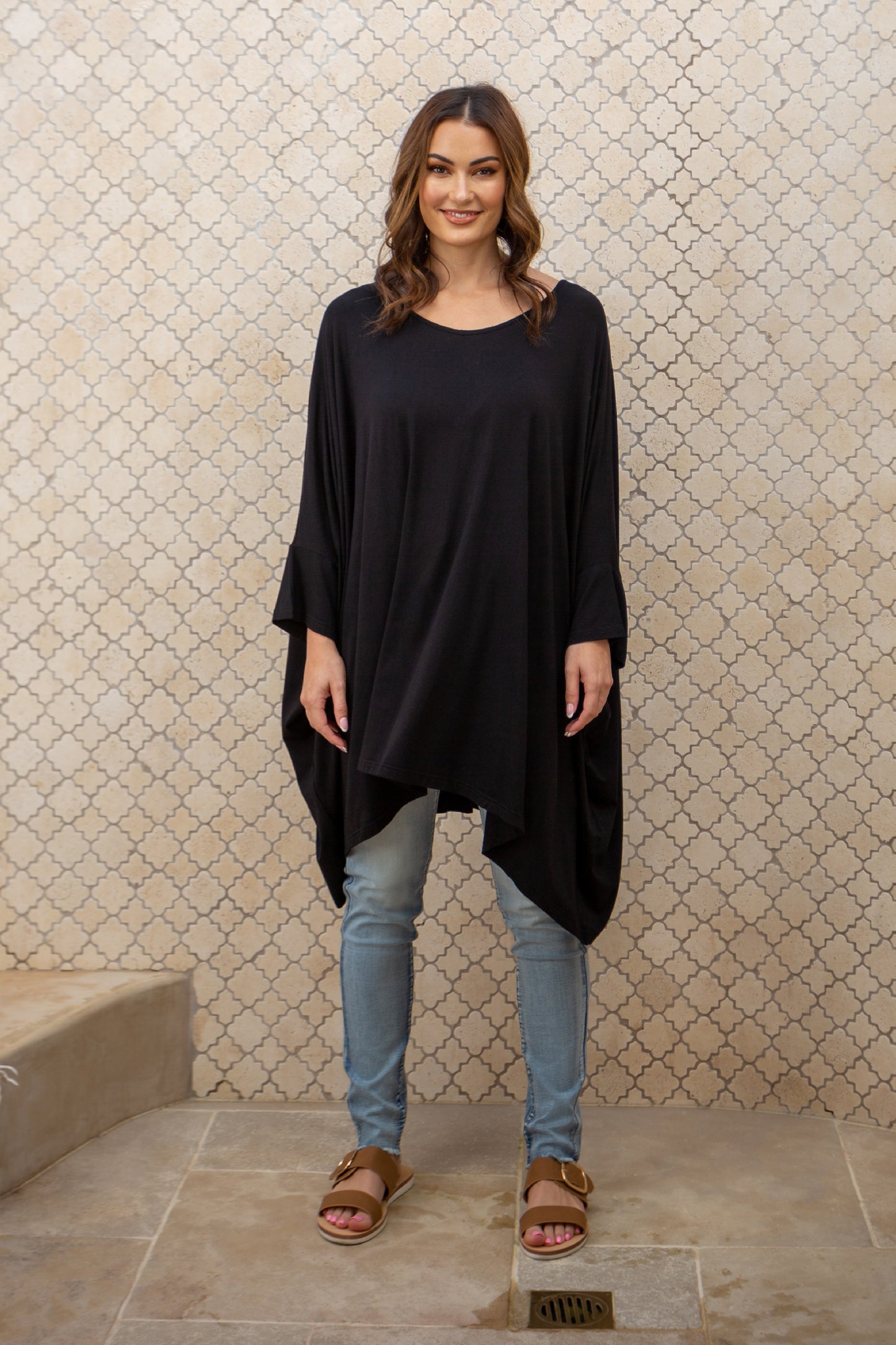 Plus-Sized Black Tops | PQ Collection | Essential Top