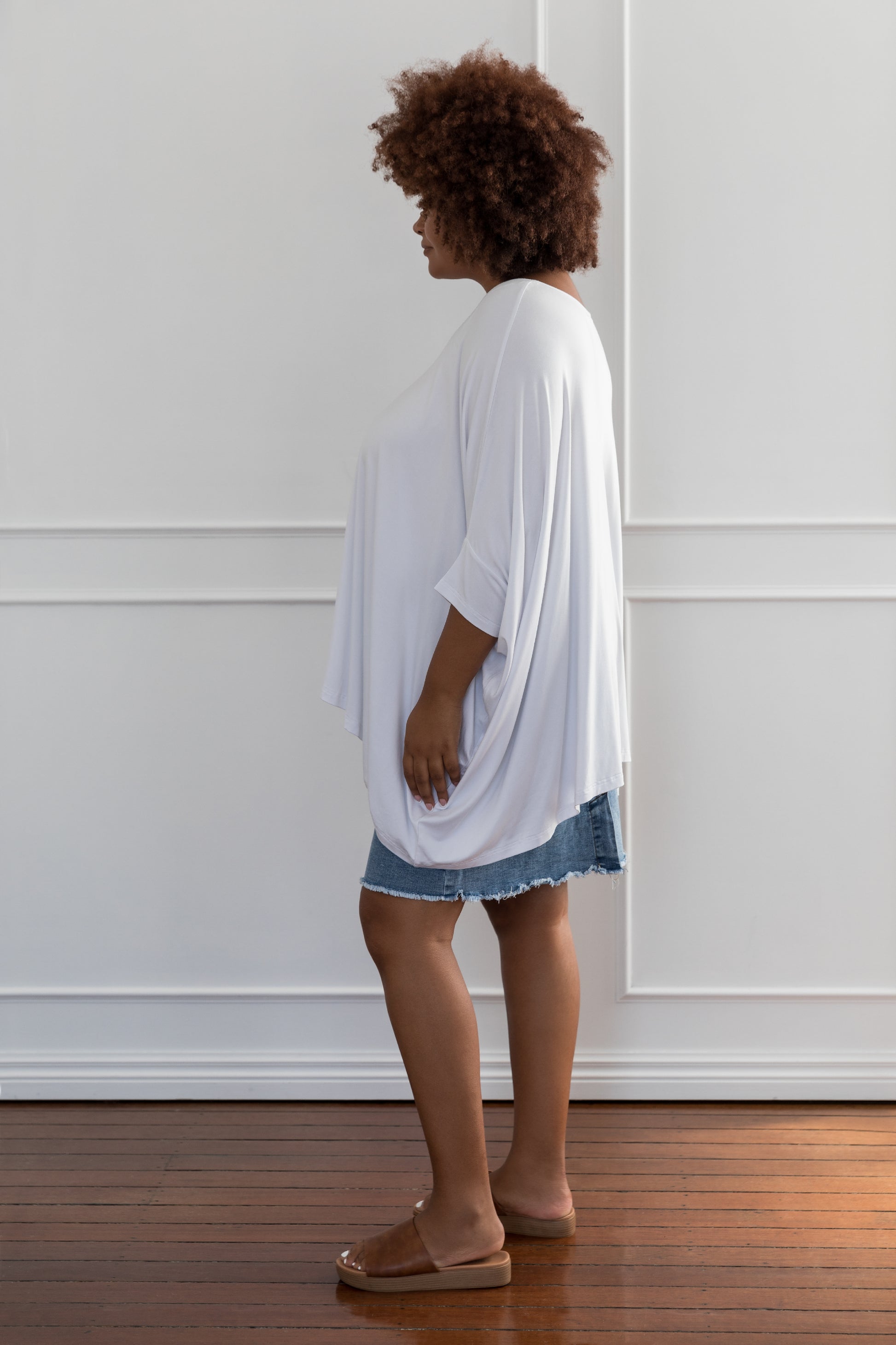 Plus-Sized White Tops | PQ Collection | Essential Top