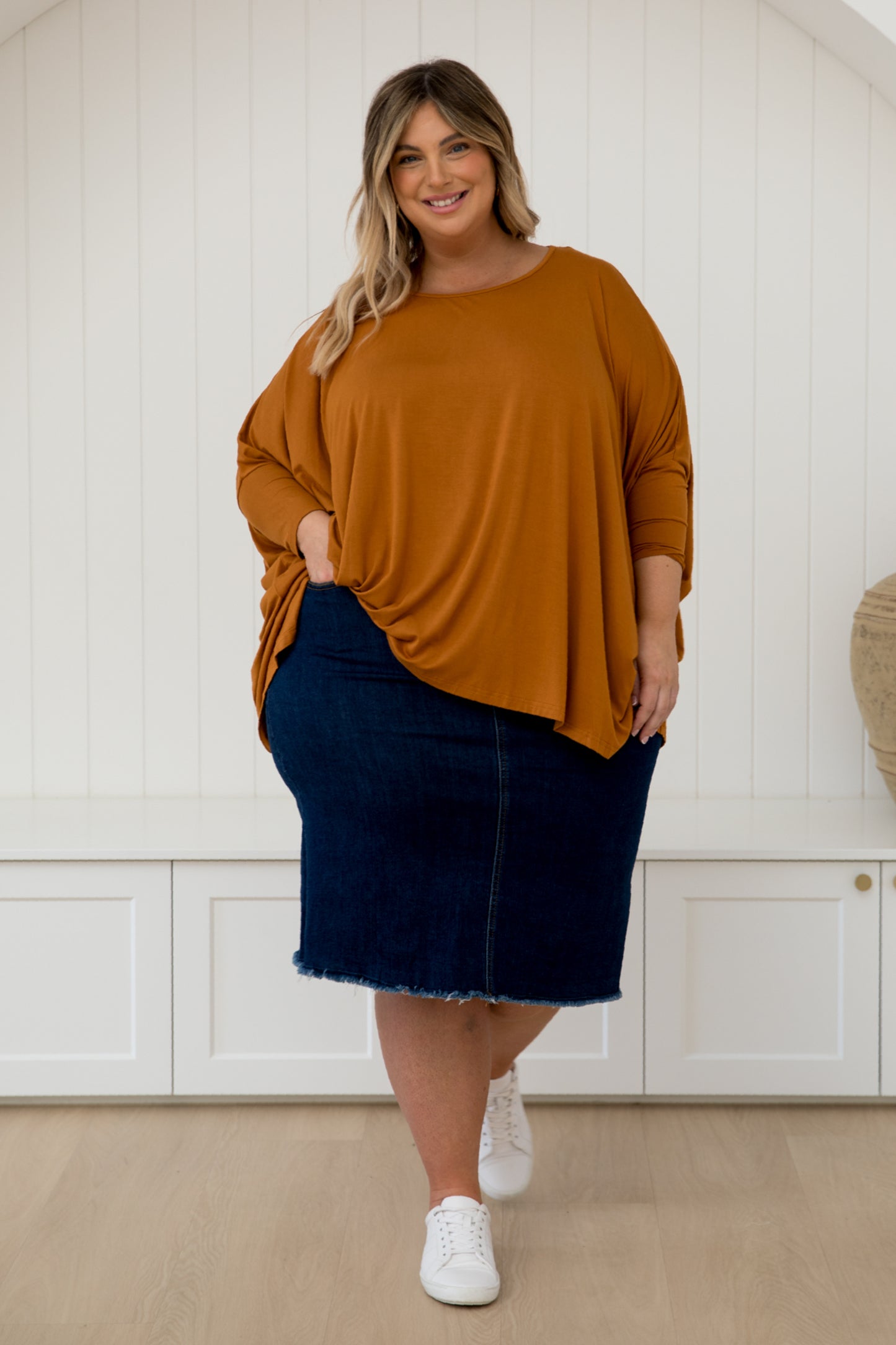 Long Sleeve Essential Top | Butterscotch