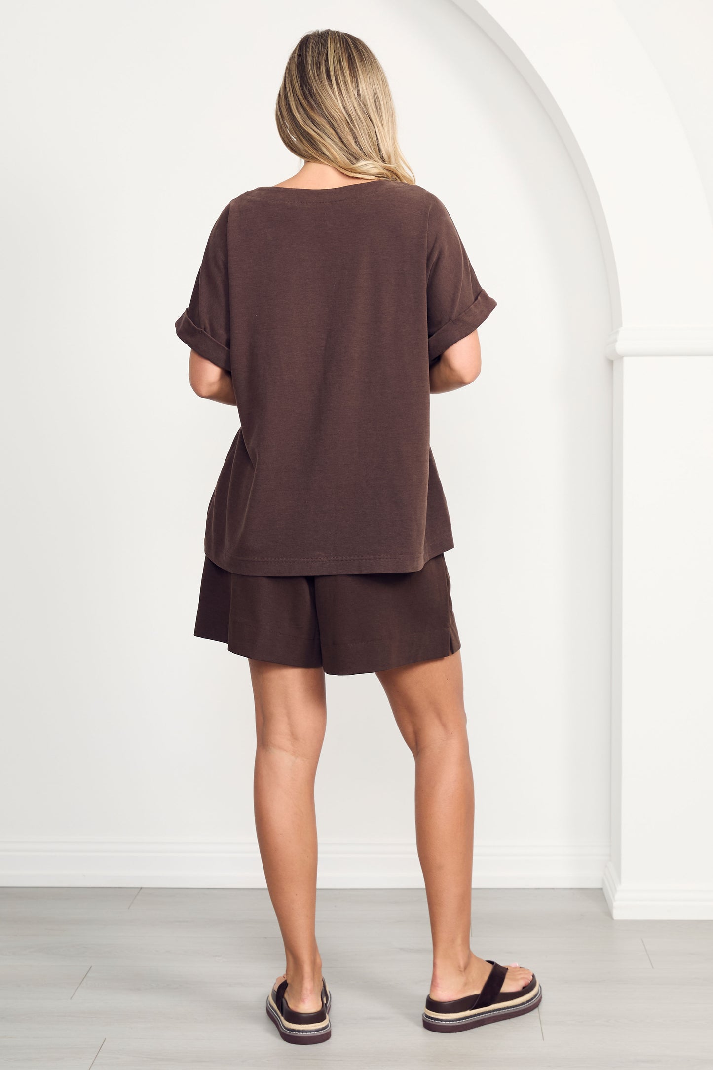 EVERYDAY Lounge Classic Length Shorts | Chocolate