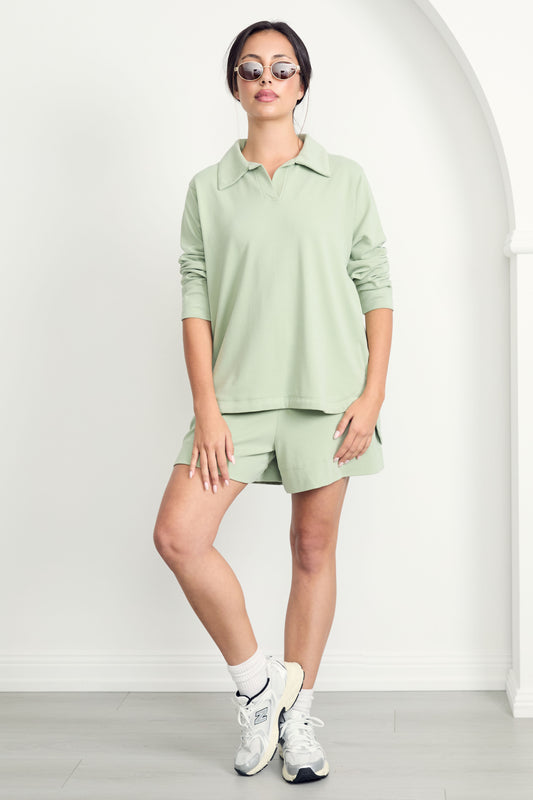 EVERYDAY Lounge Classic Length Shorts | Sage