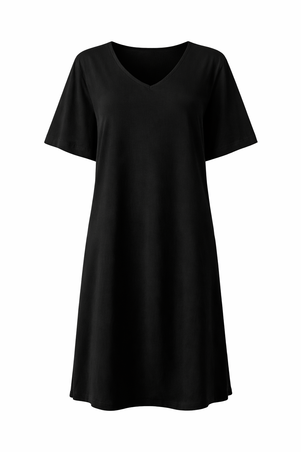 FATE Bamboo Short Sleeve Midi Dress | Black
