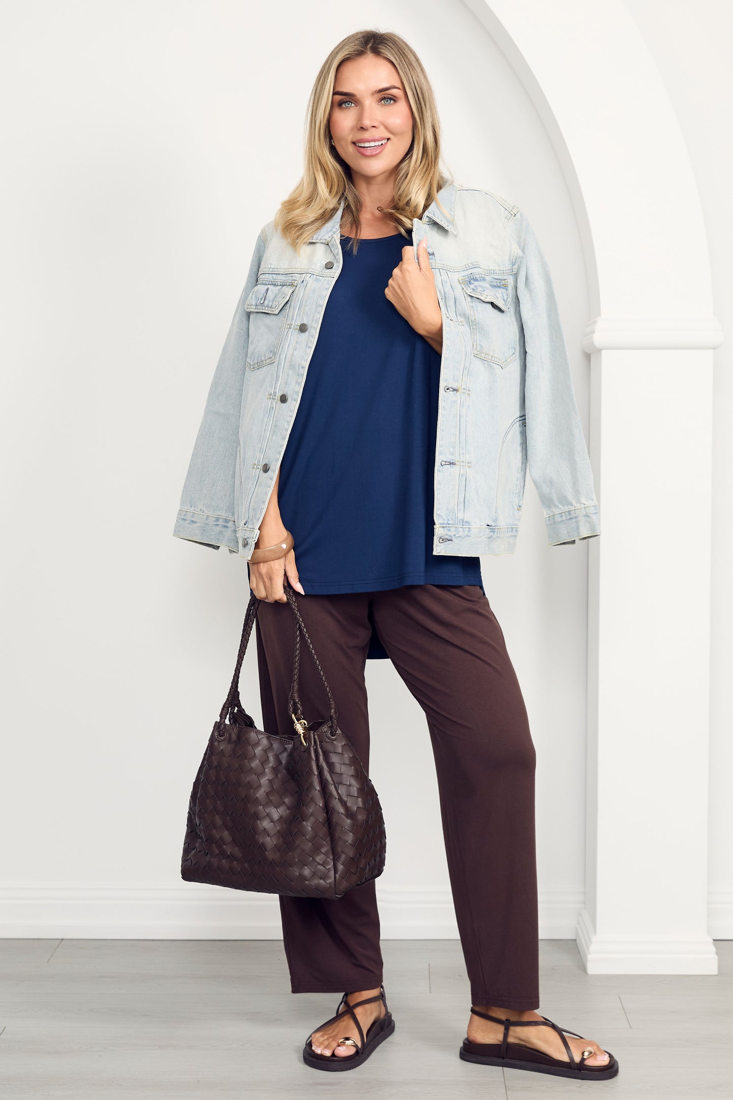 FRANKIE Bamboo Cropped Pant | Chocolate