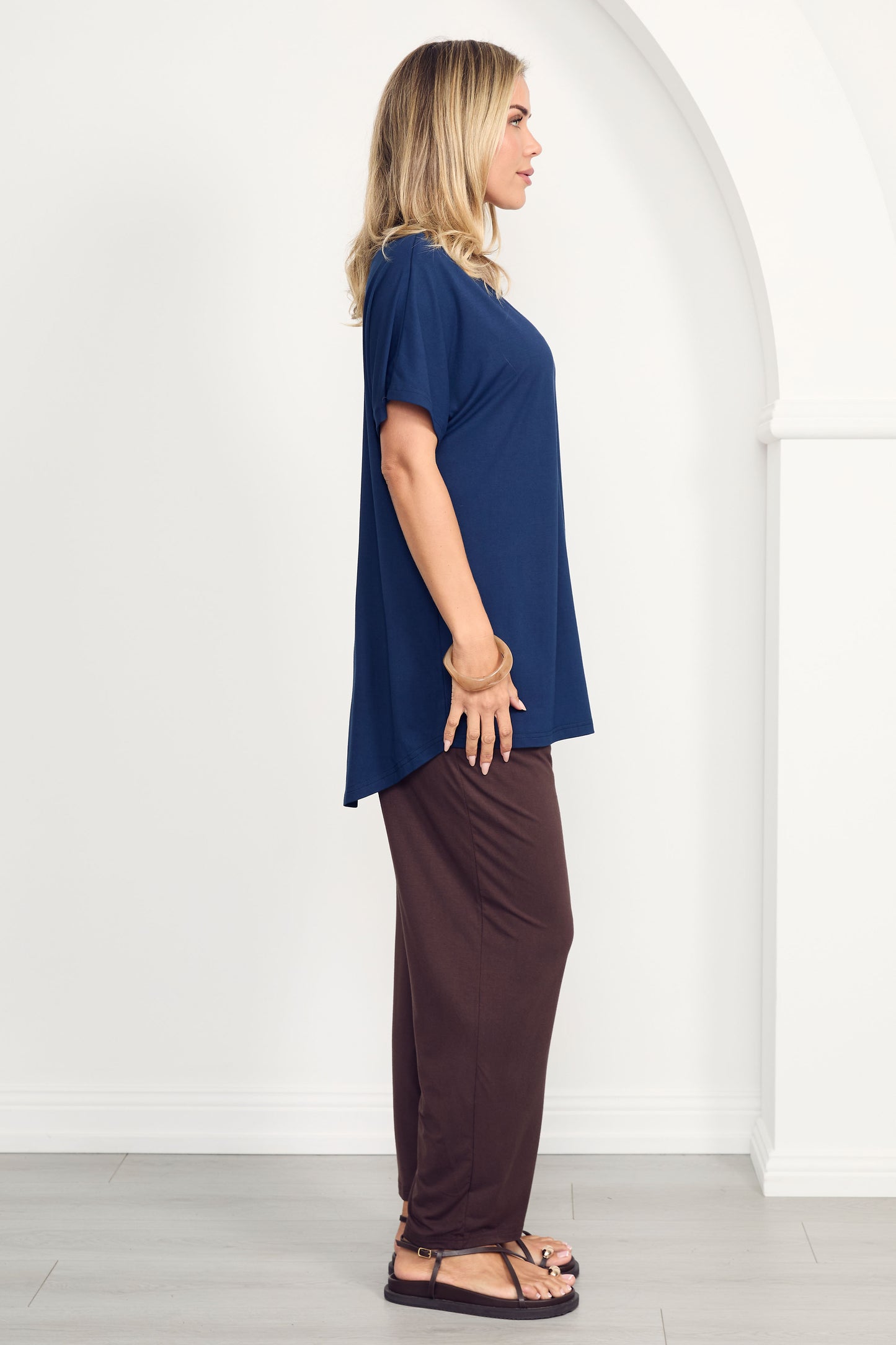 FRANKIE Bamboo Cropped Pant | Chocolate