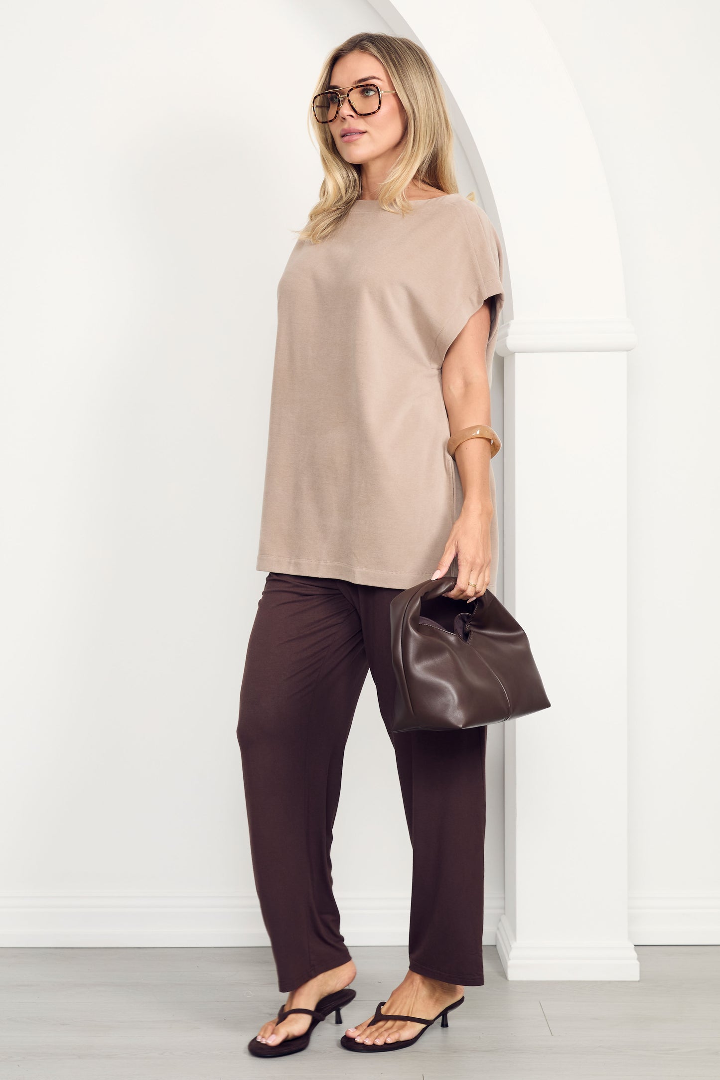 FRANKIE Bamboo Cropped Pant | Chocolate