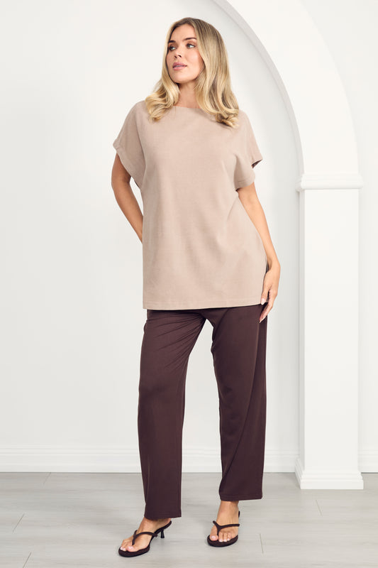 FRANKIE Bamboo Cropped Pant | Chocolate
