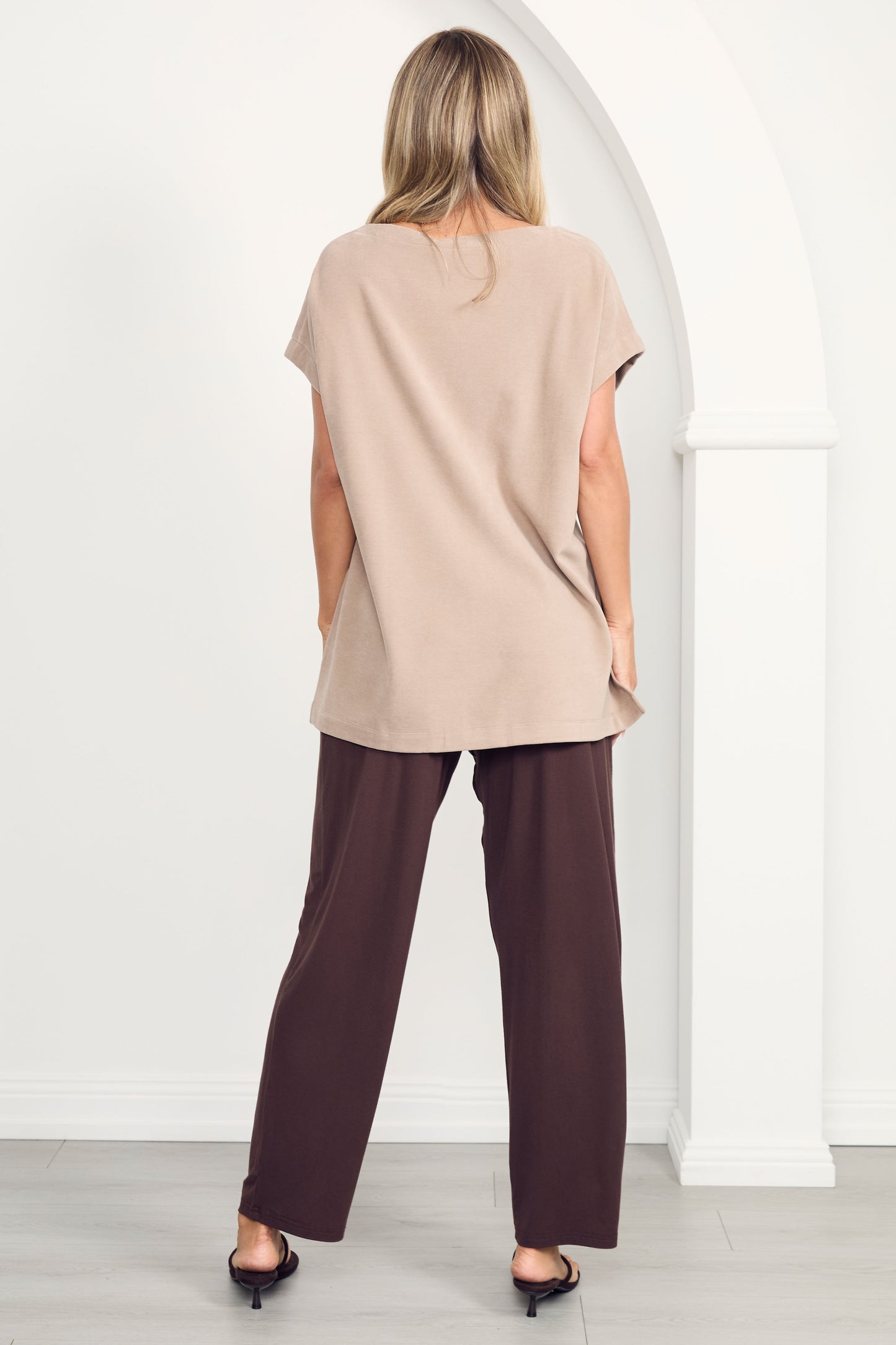FRANKIE Bamboo Cropped Pant | Chocolate