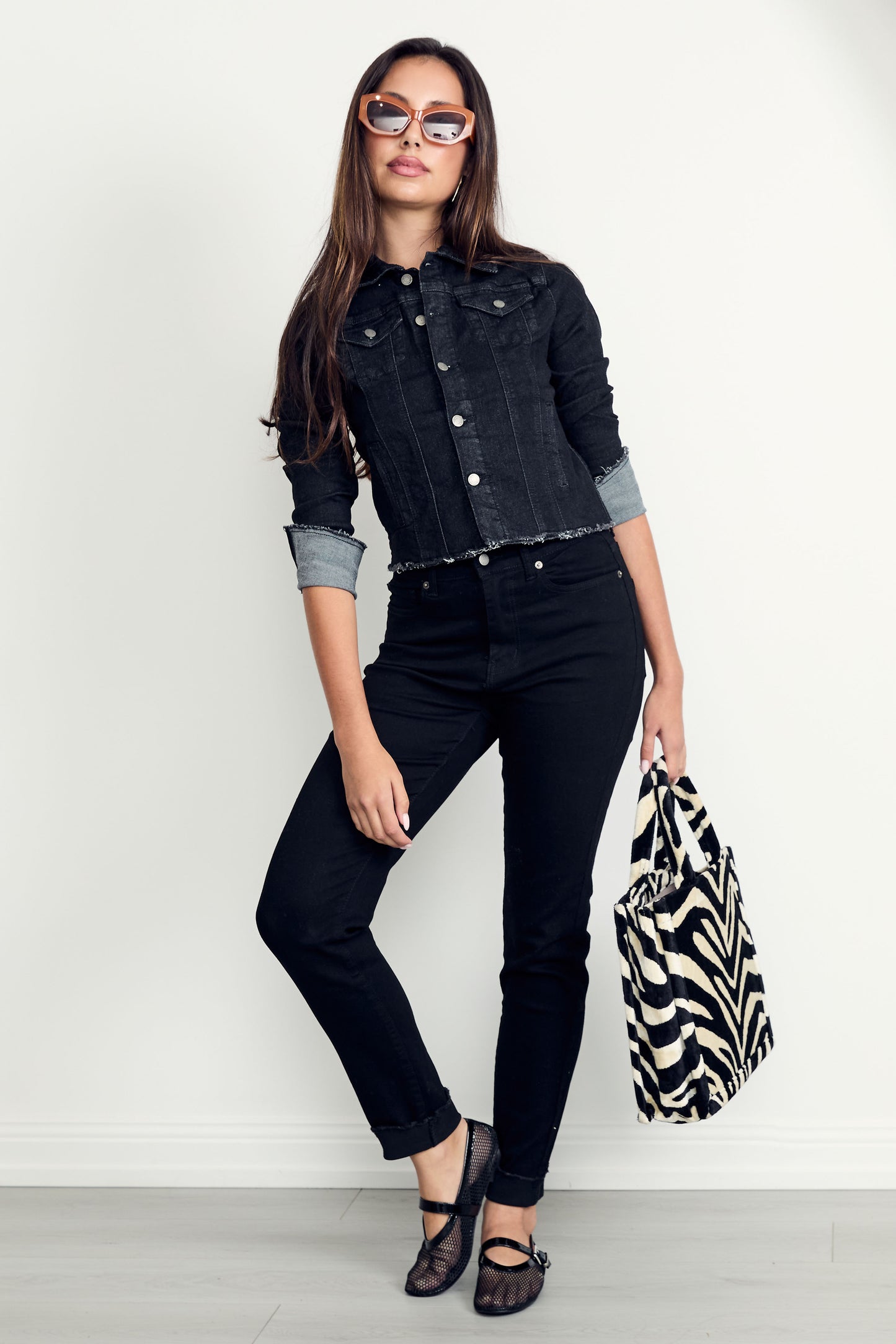 FRAY Stretch Denim Slim Fit Jean | Black