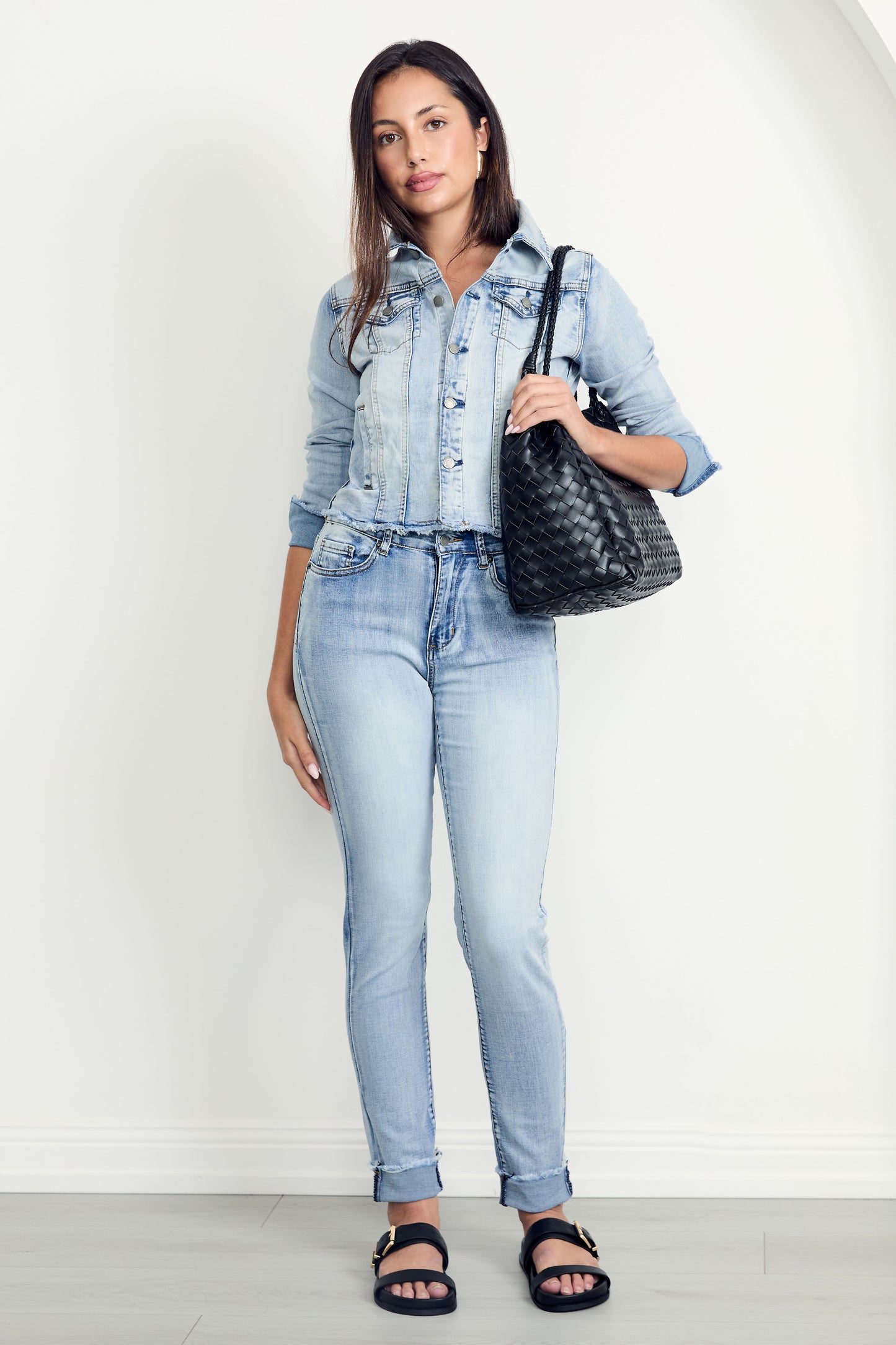 FRAY Stretch Denim Slim Fit Jean | Light Wash