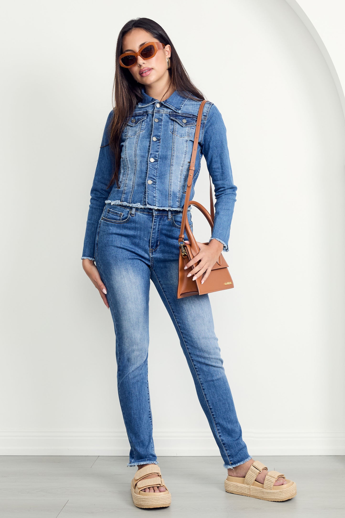 FRAY Stretch Denim Slim Fit Jean | Mid Wash