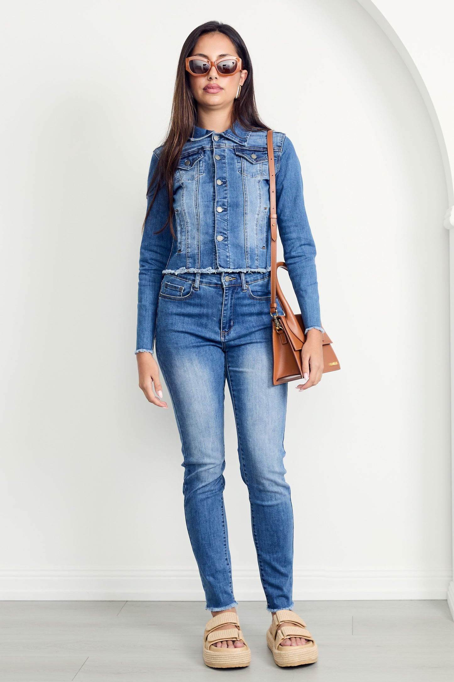 FRAY Stretch Denim Slim Fit Jean | Mid Wash