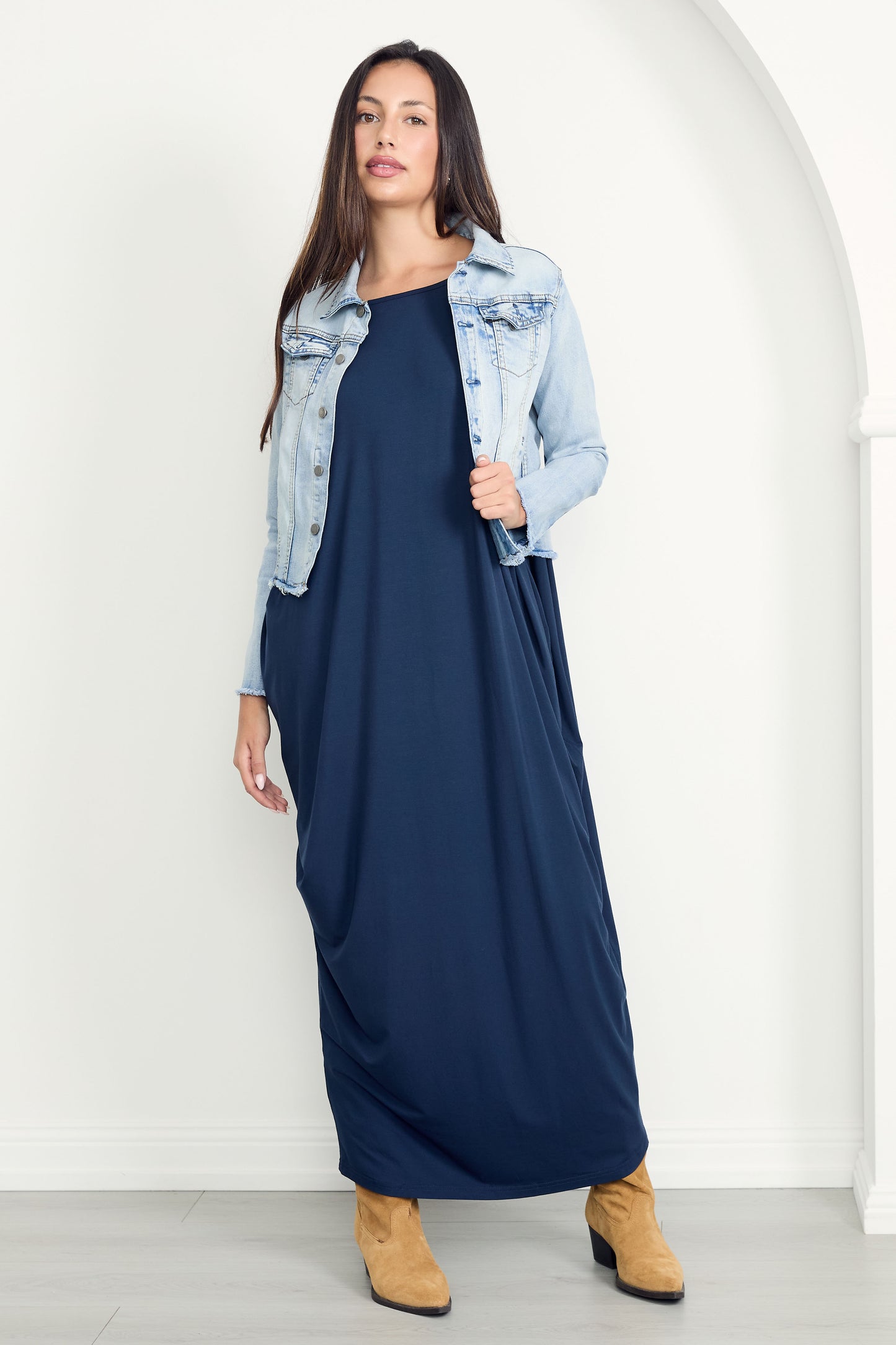 FRAY Denim Long Sleeve Cropped Jacket | Light Wash