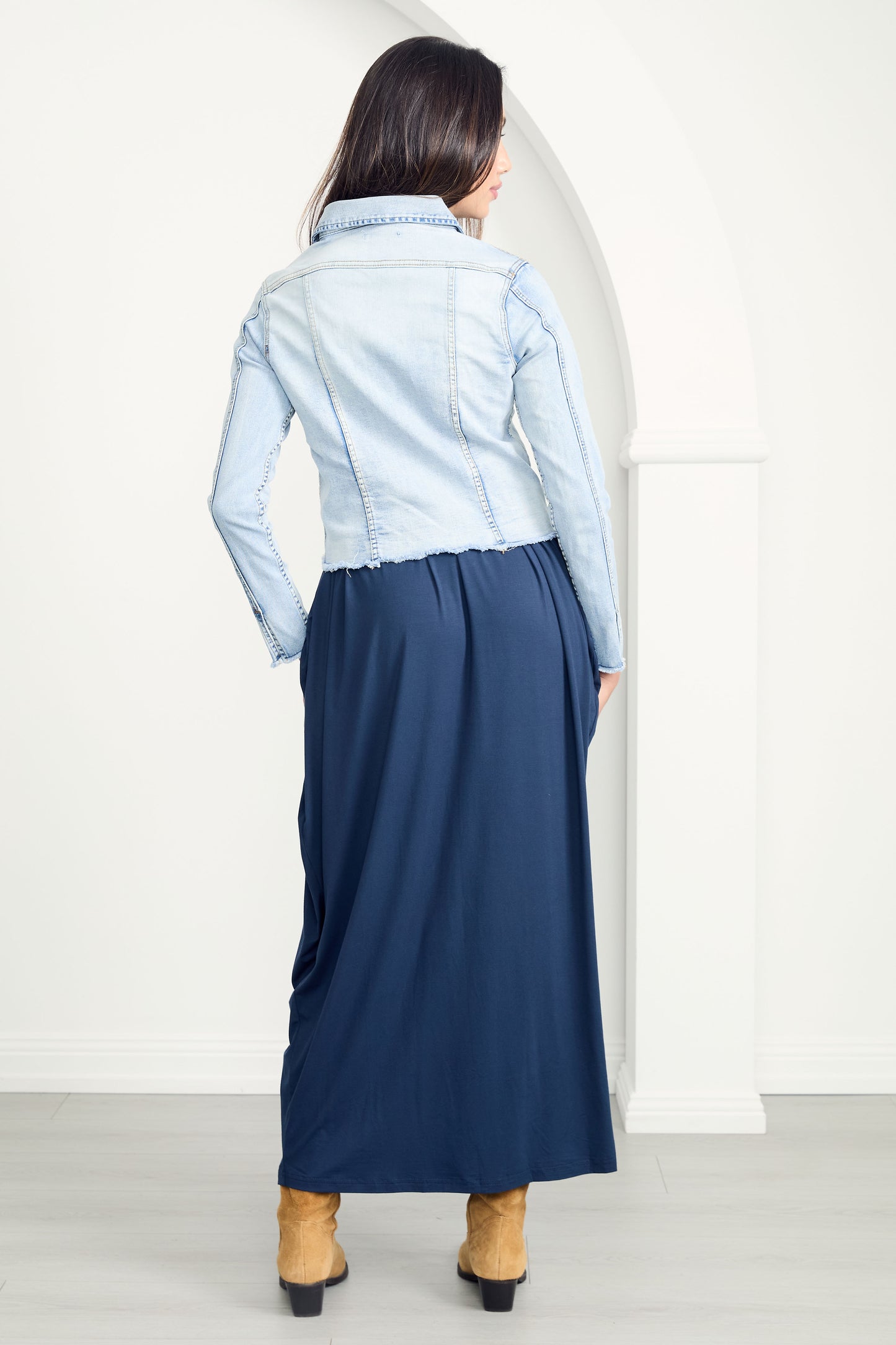 FRAY Denim Long Sleeve Cropped Jacket | Light Wash