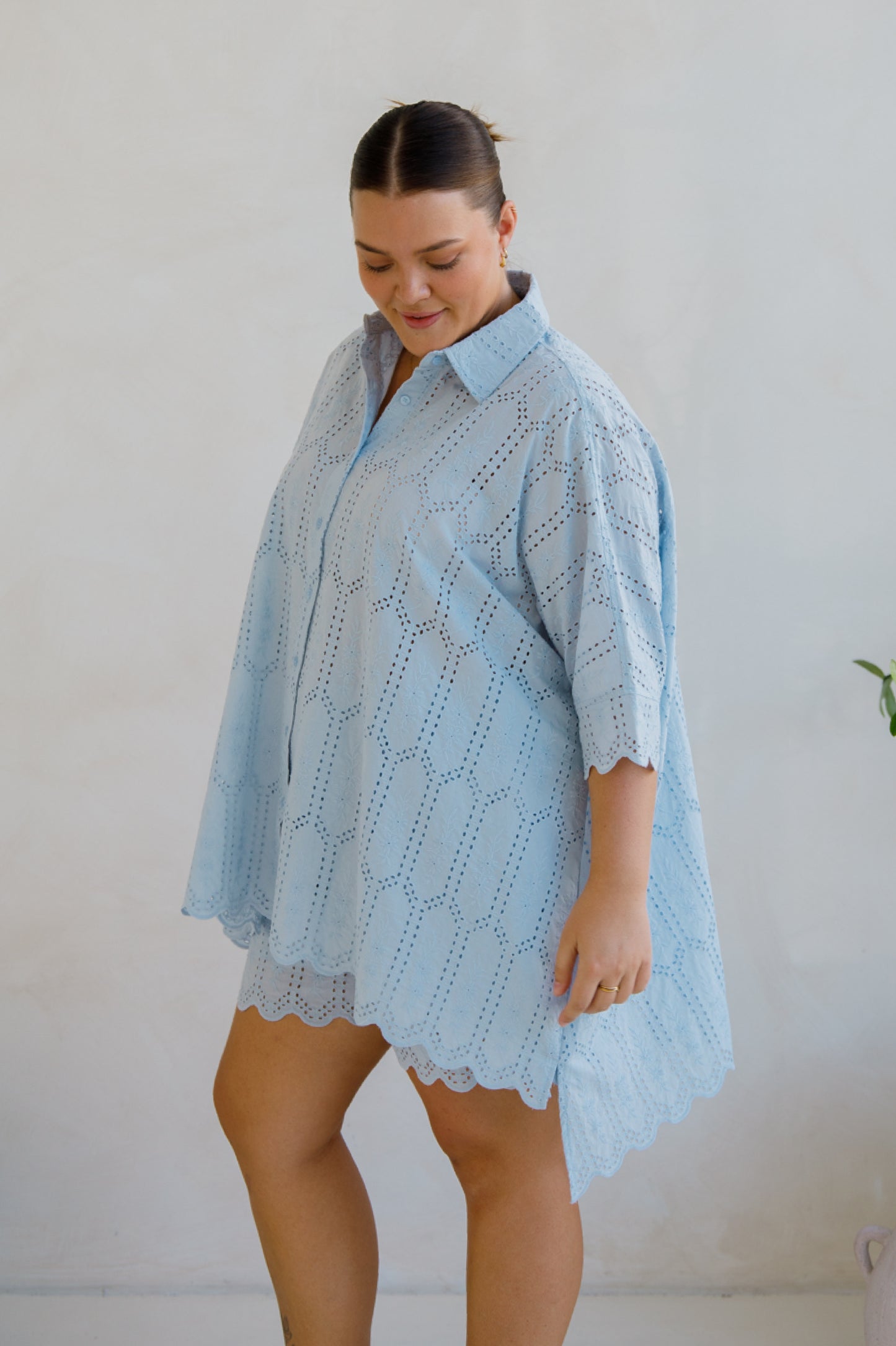 Fleur Shirt | Powder Blue