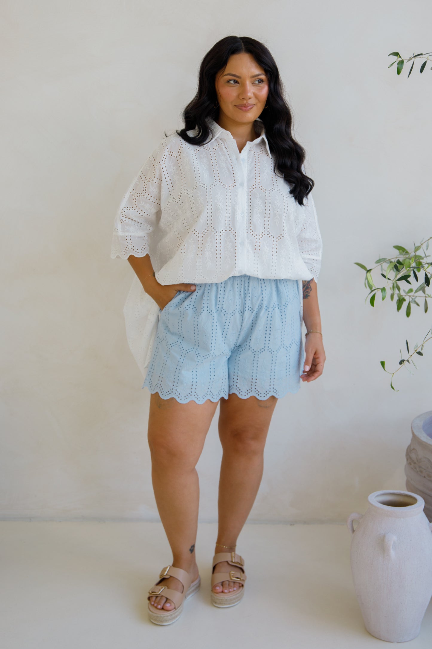 Fleur Shorts | Powder Blue | FINAL SALE