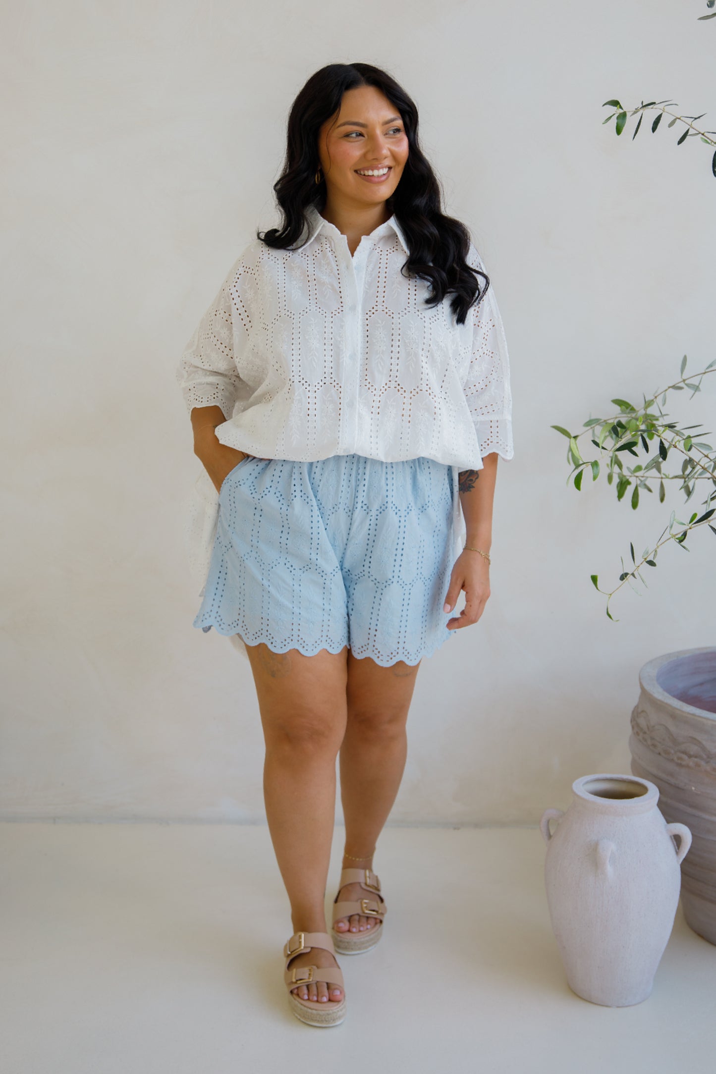 Fleur Shorts | Powder Blue | FINAL SALE