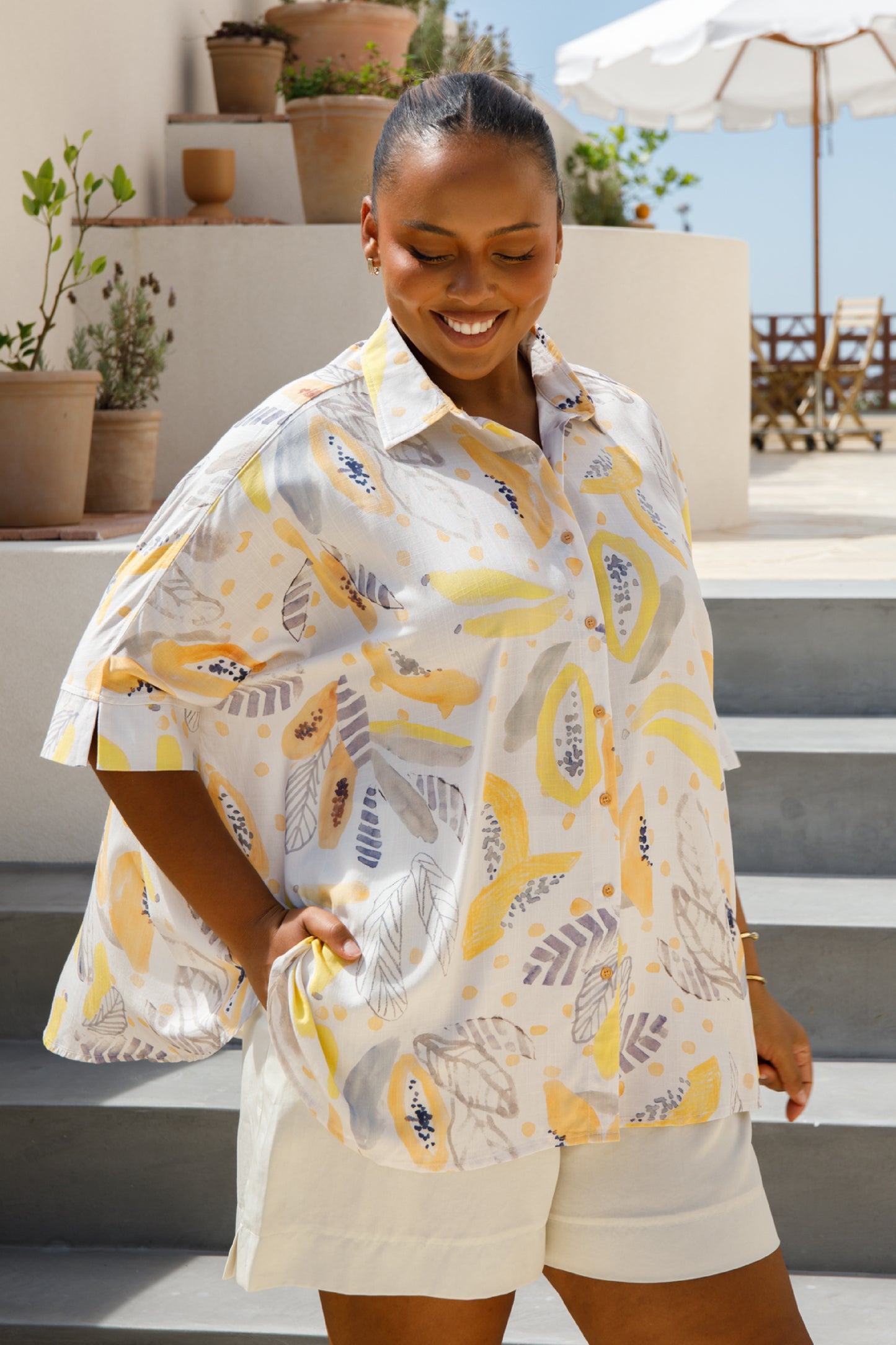 Florence Shirt | White Fruit Punch | FINAL SALE