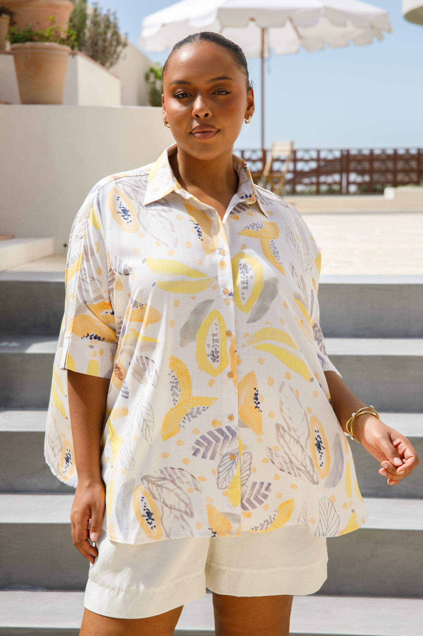 Florence Shirt | White Fruit Punch | FINAL SALE