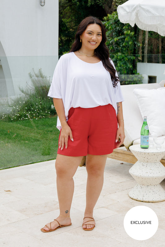 Florence Shorts | Cherry Red