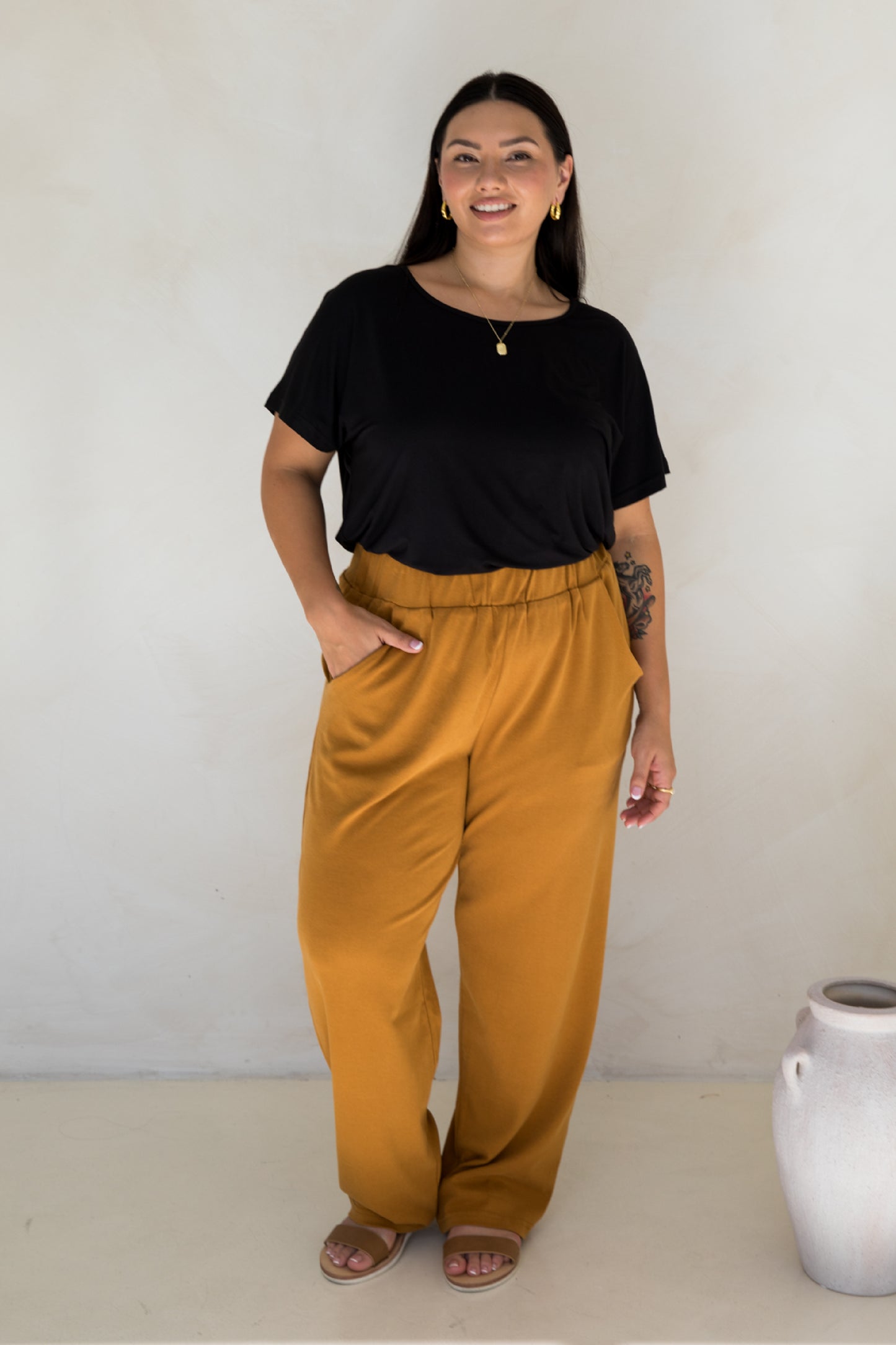 Frankie Lounge Pant | Toffee | FINAL SALE