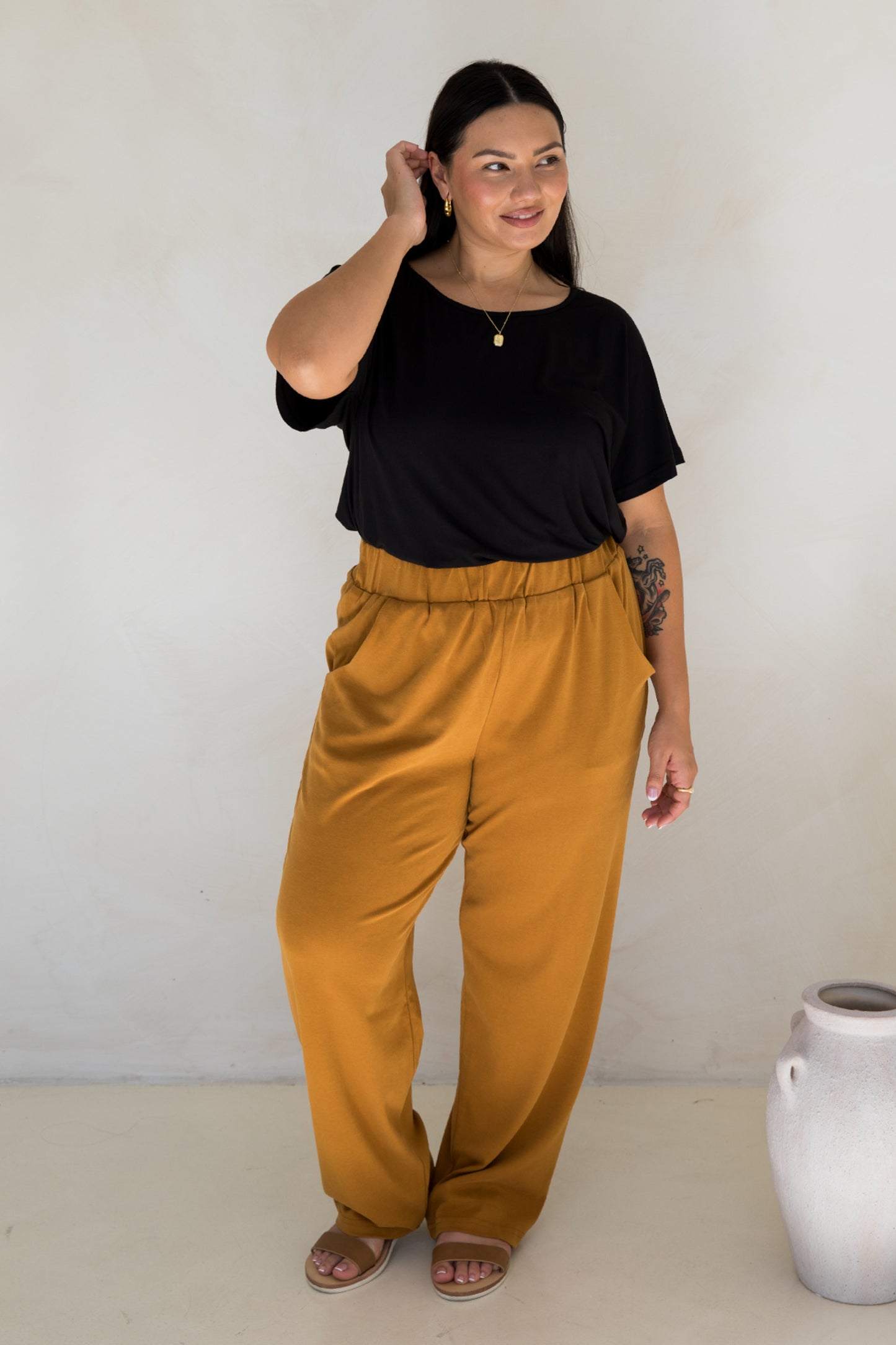 Frankie Lounge Pant | Toffee | FINAL SALE