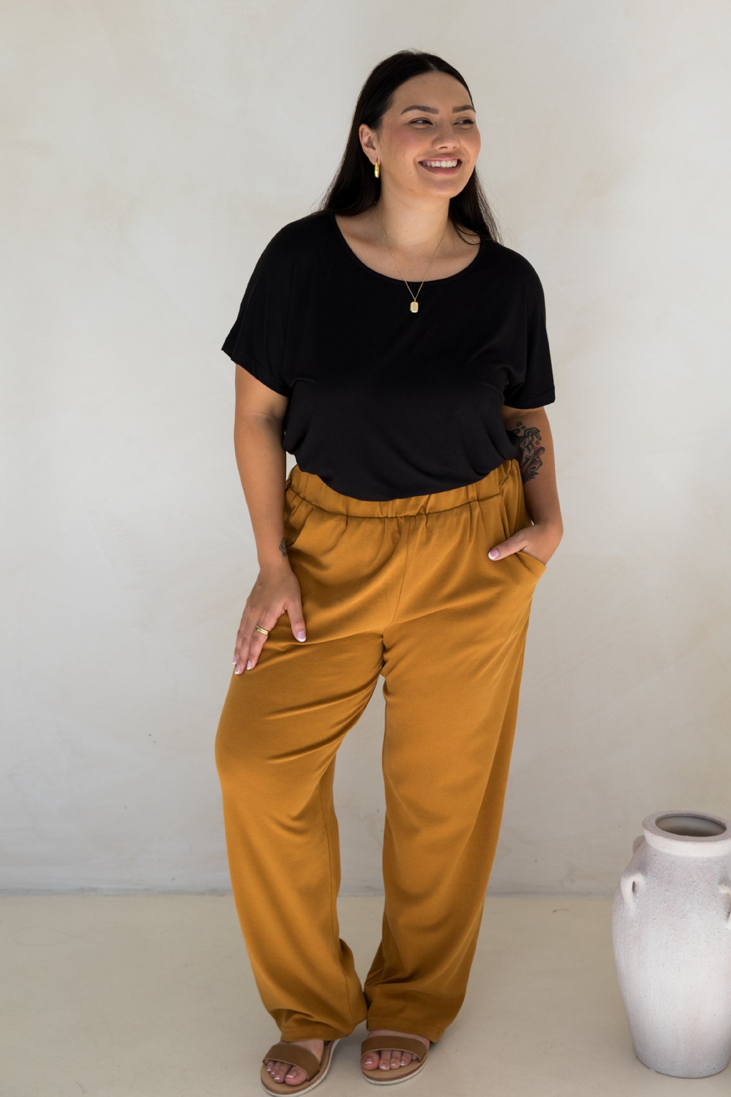 Frankie Lounge Pant | Toffee | FINAL SALE