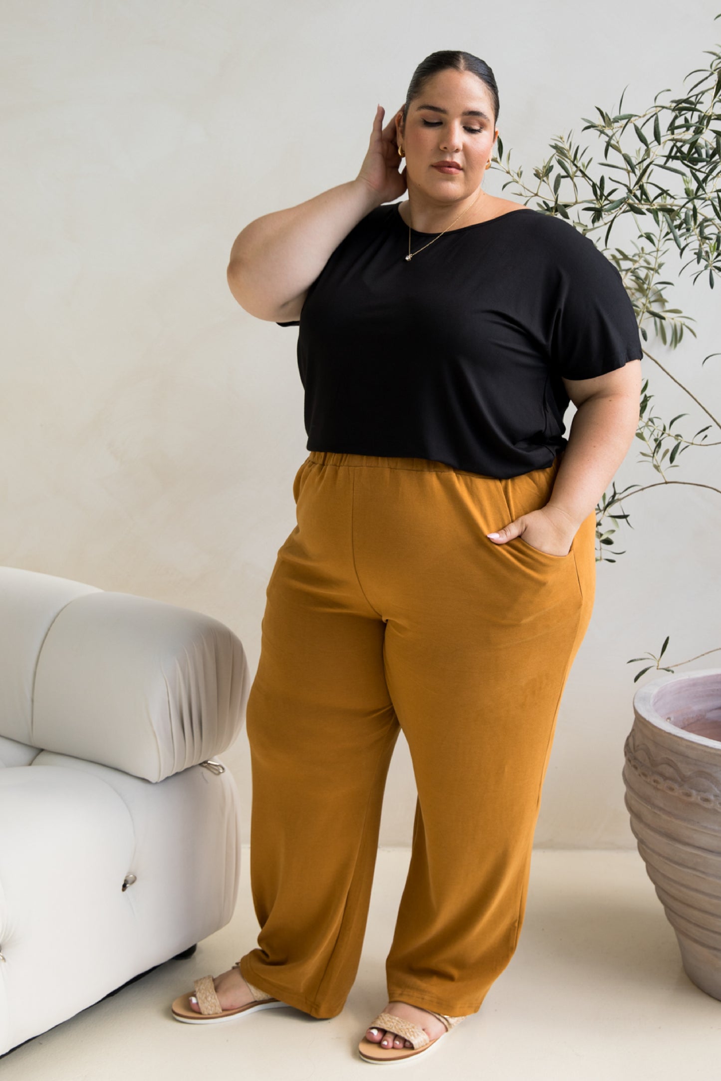 Frankie Lounge Pant | Toffee | FINAL SALE