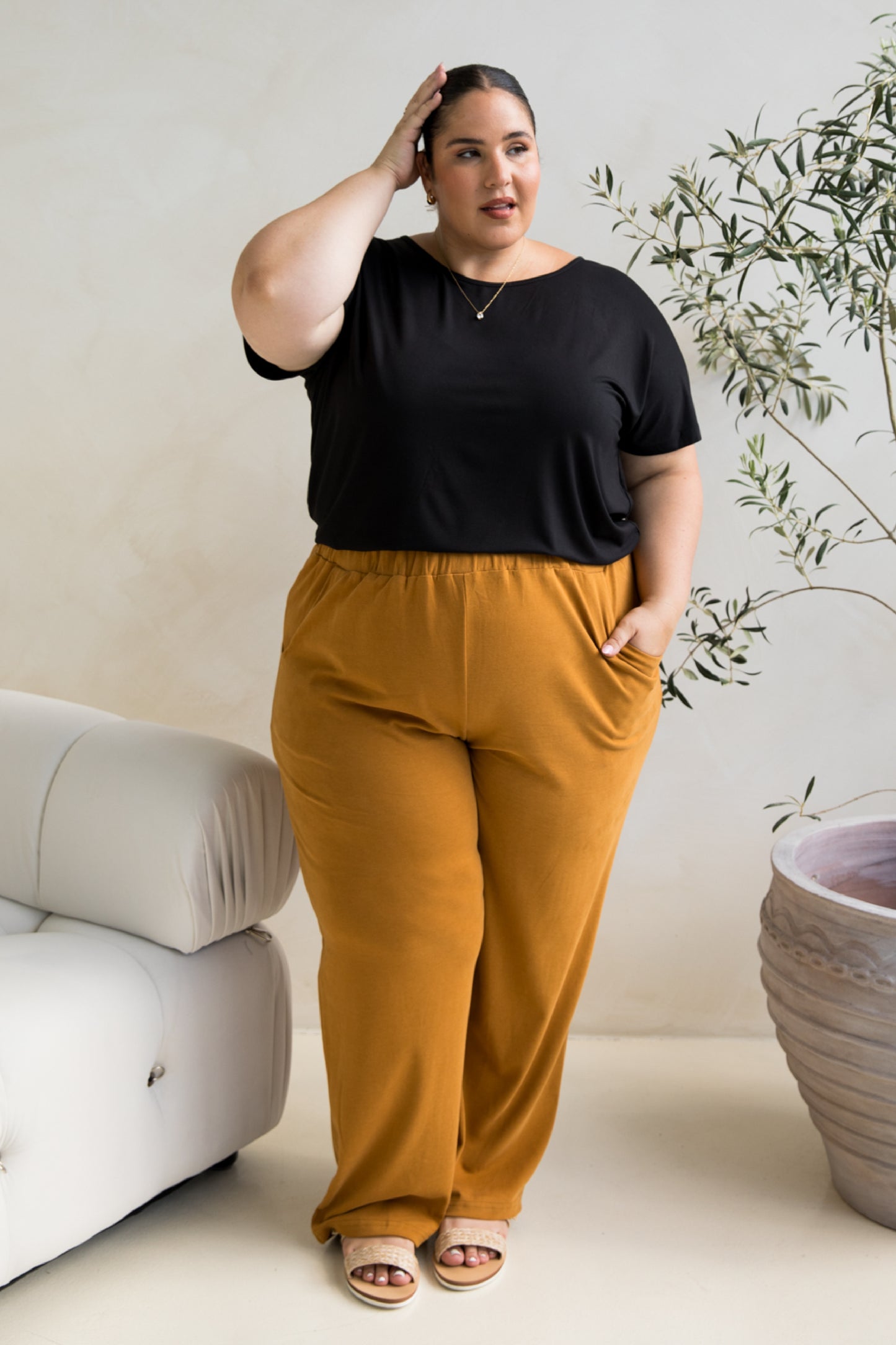 Frankie Lounge Pant | Toffee | FINAL SALE