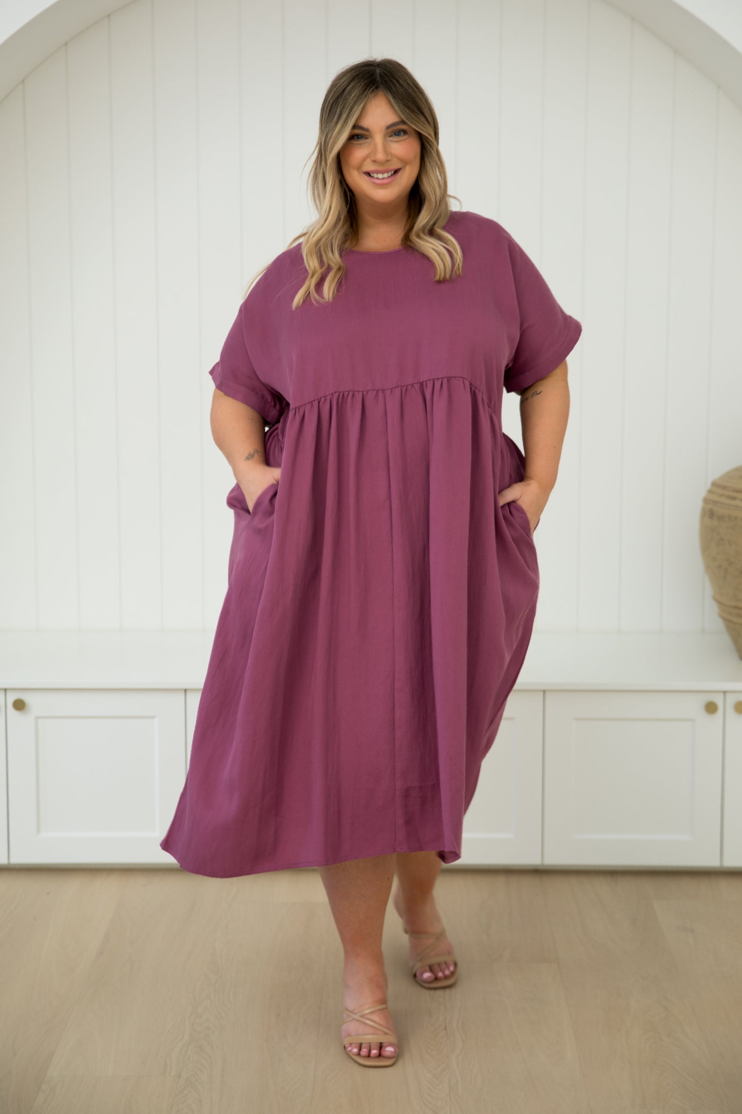 Frolic Dress in Rosewood