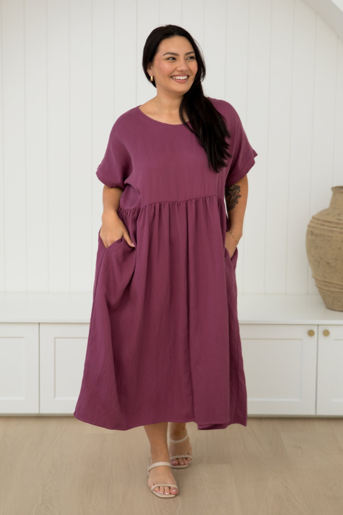 Frolic Dress in Rosewood