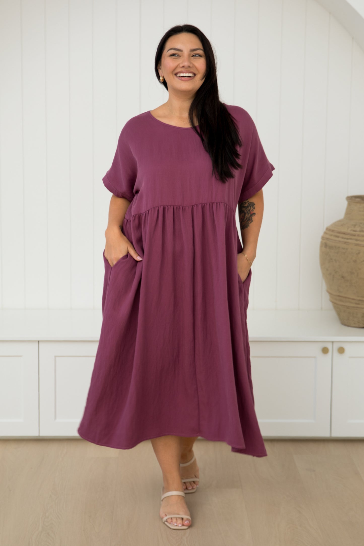 Frolic Dress in Rosewood