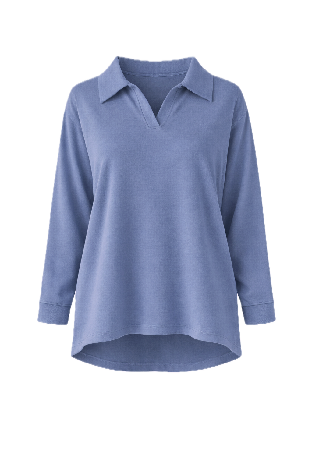 GIGI Lounge Long-Sleeve Hi Lo Classic/Longline Sweater | Dusk