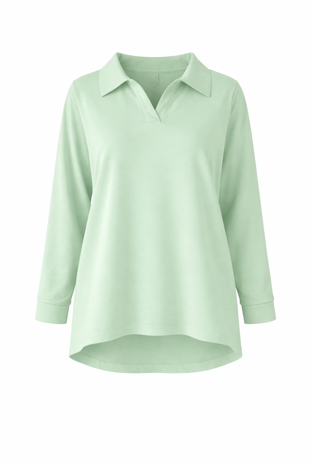 GIGI Lounge Long-Sleeve Hi Lo Classic/Longline Sweater | Sage