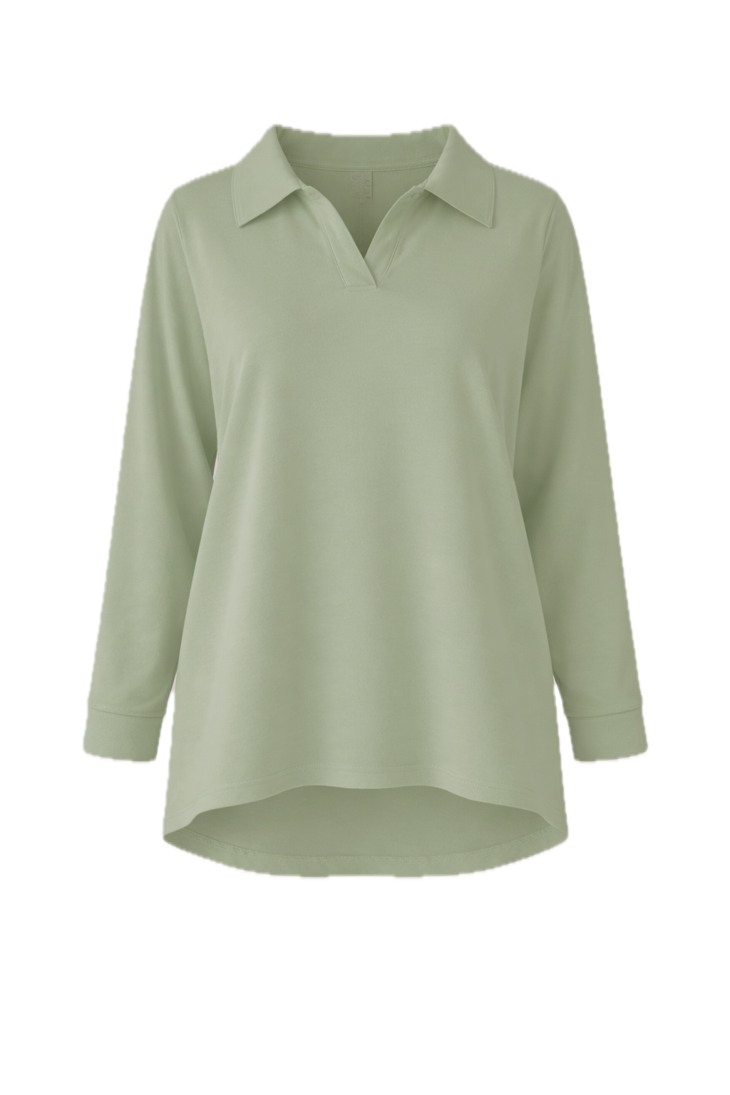 GIGI Lounge Long-Sleeve Hi Lo Classic/Longline Sweater | Sage