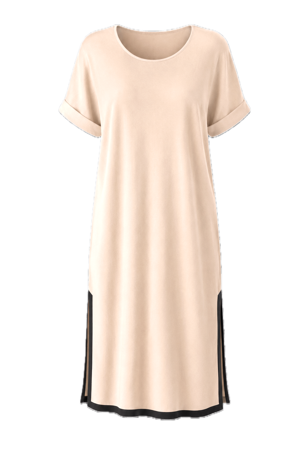 GIGI Lounge Short Sleeve Classic/Midi Dress | Portobello Beige