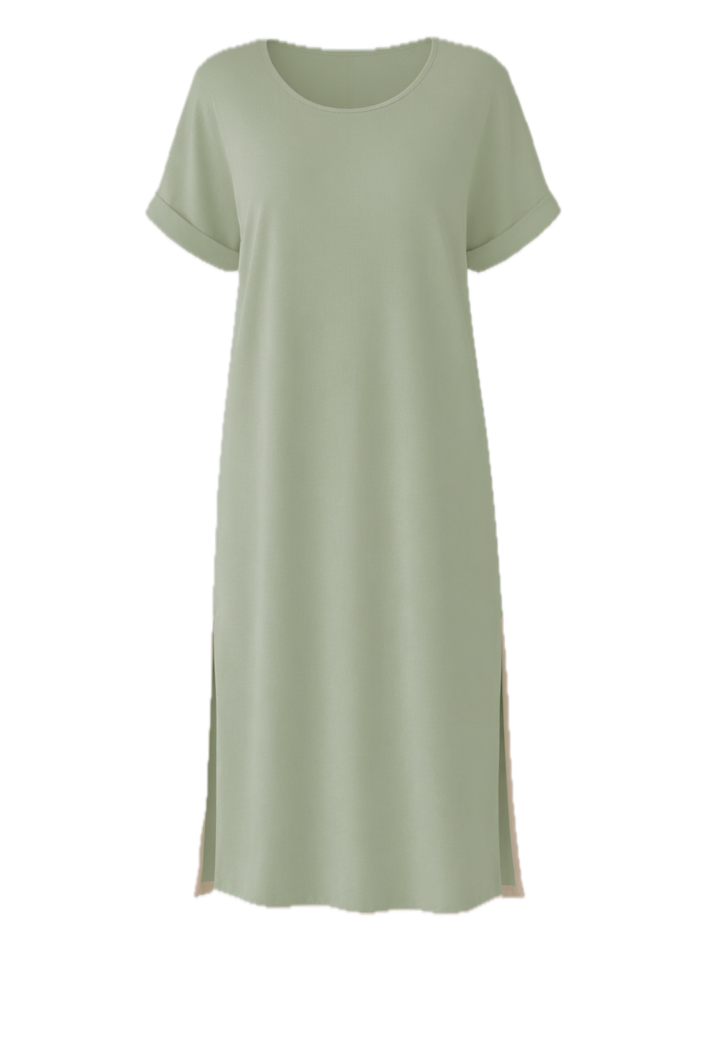 GIGI Lounge Short Sleeve Classic/Midi Dress | Sage