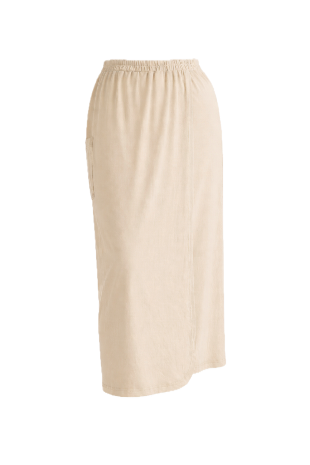 GIGI Lounge Wrap Midi Skirt | Portobello Beige
