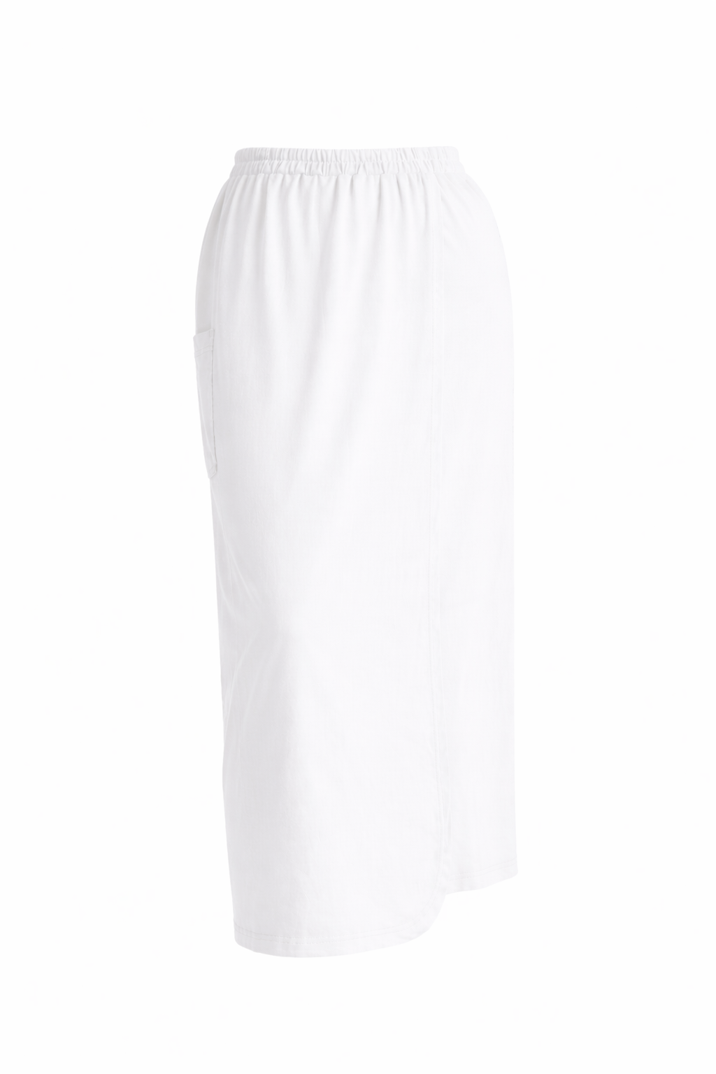 GIGI Lounge Wrap Midi Skirt | White