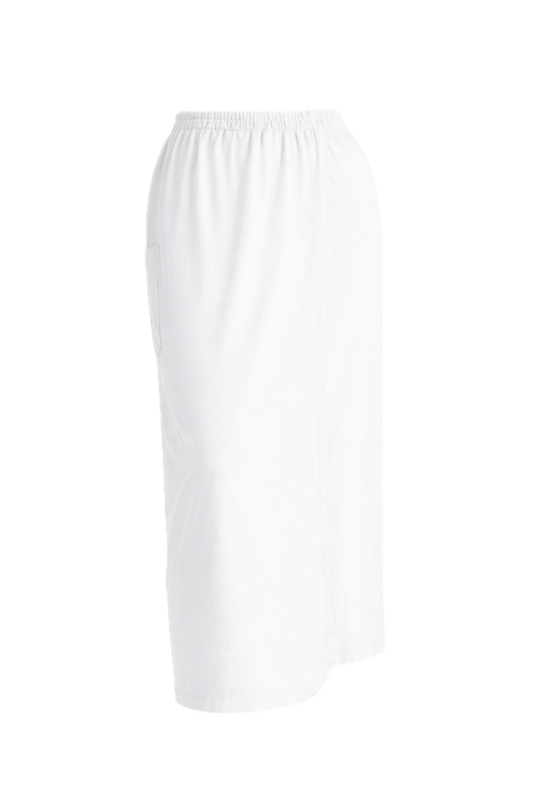 GIGI Lounge Wrap Midi Skirt | White