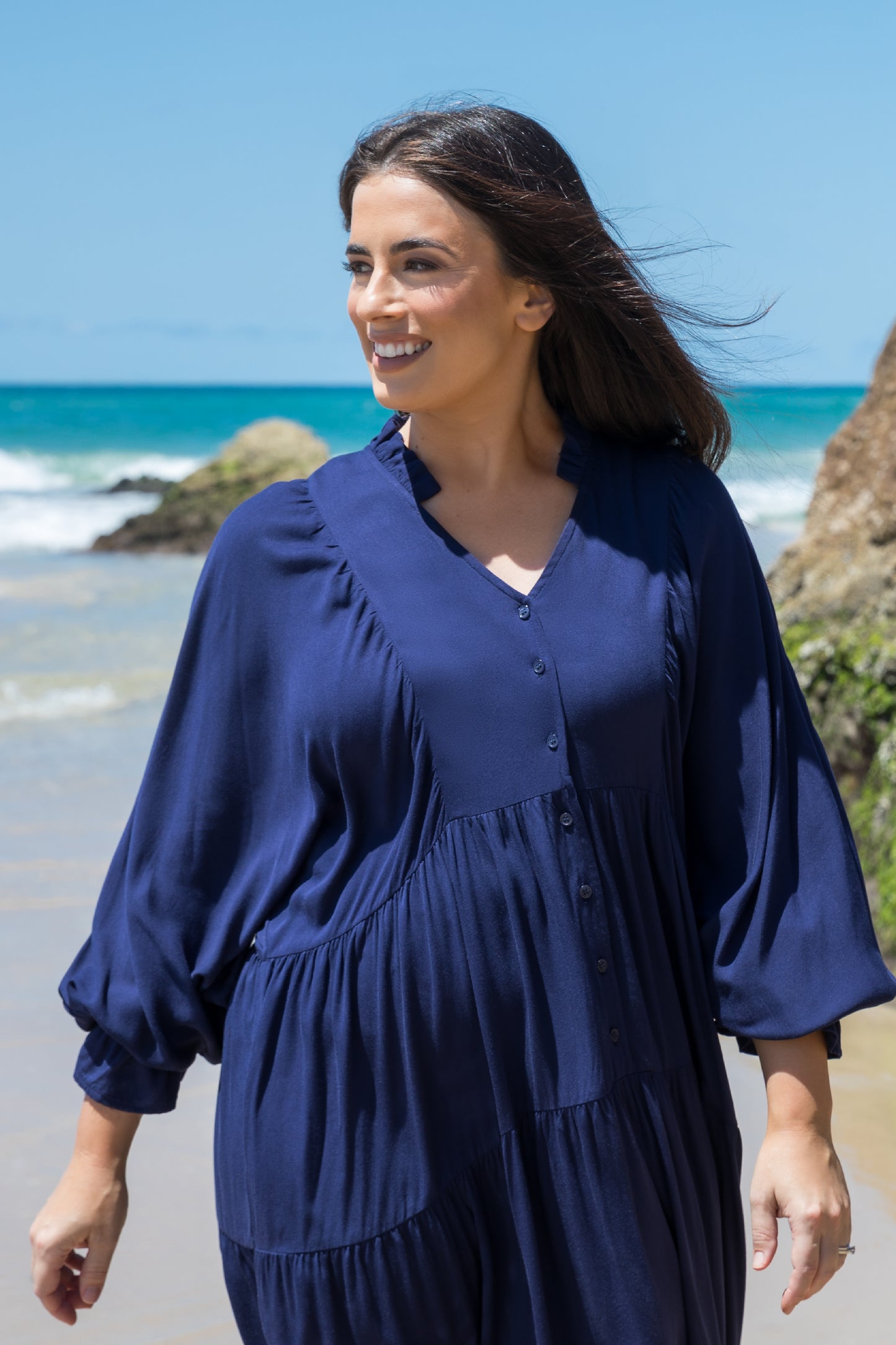 Harvest Maxi Dress | Navy | FINAL SALE