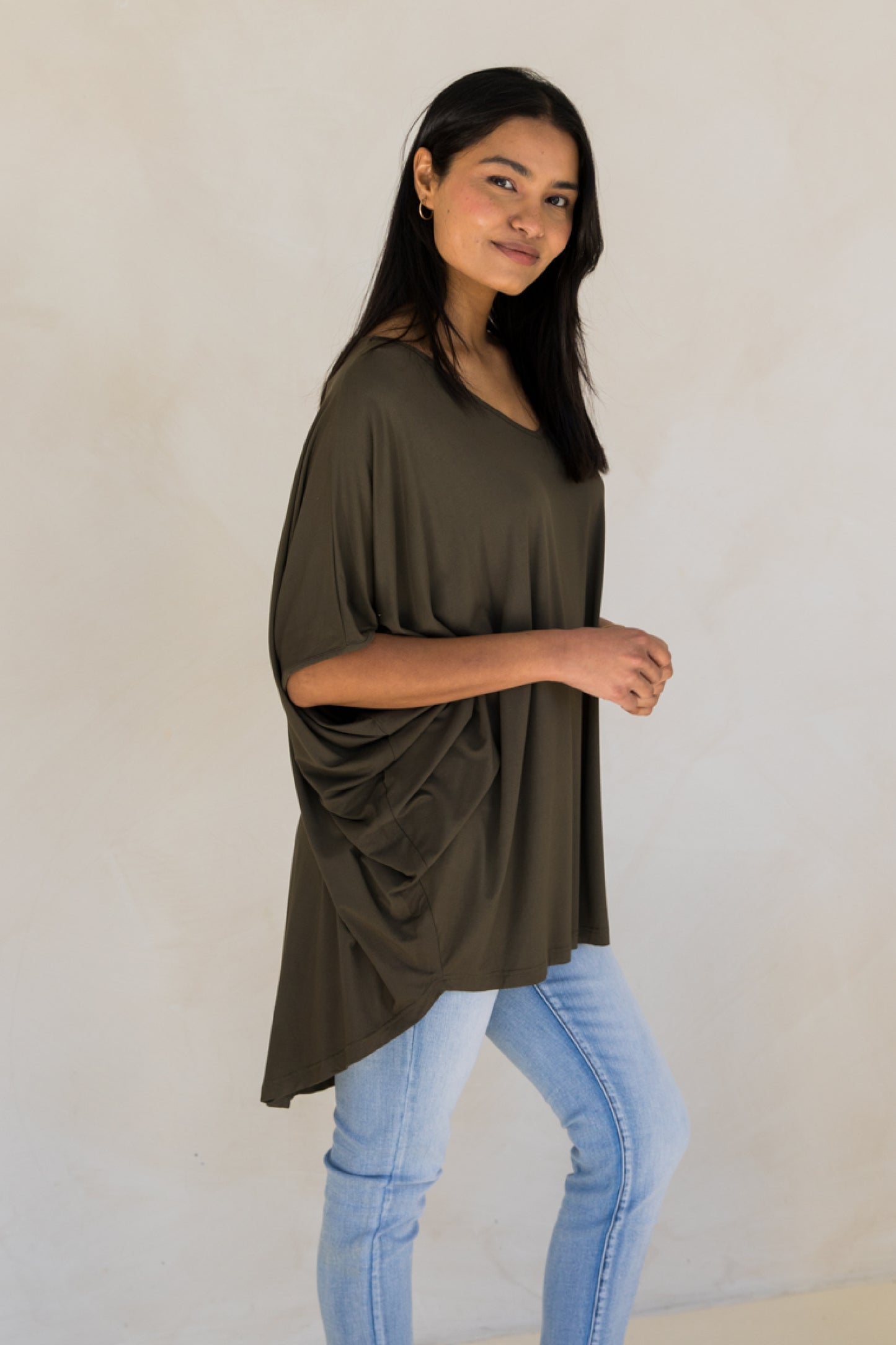 Hi Low Miracle Top | Moss Green