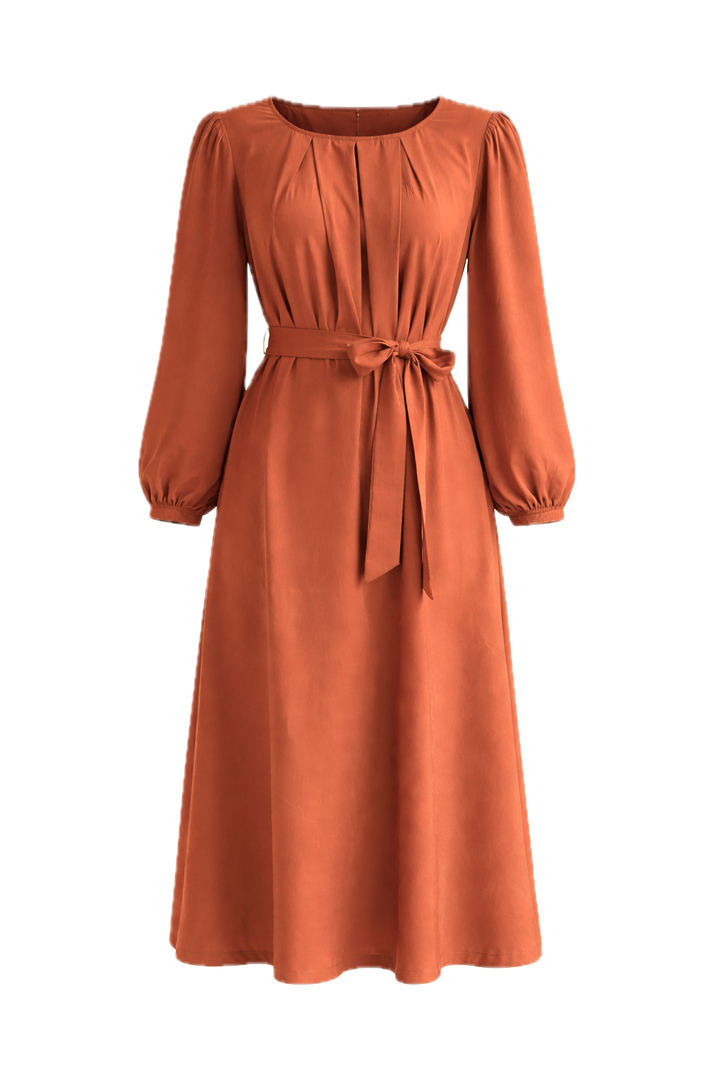 JADE Lyocell Long Sleeve Classic/Mid Dress | Auburn | FINAL SALE