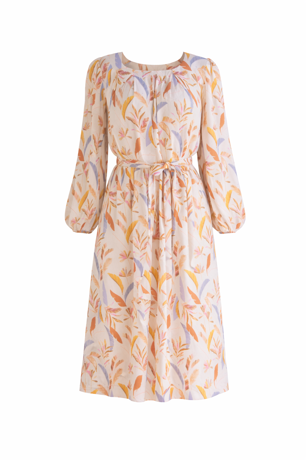 JADE Rayon Long Sleeve Classic/Mid Dress | Light Palmetto | FINAL SALE